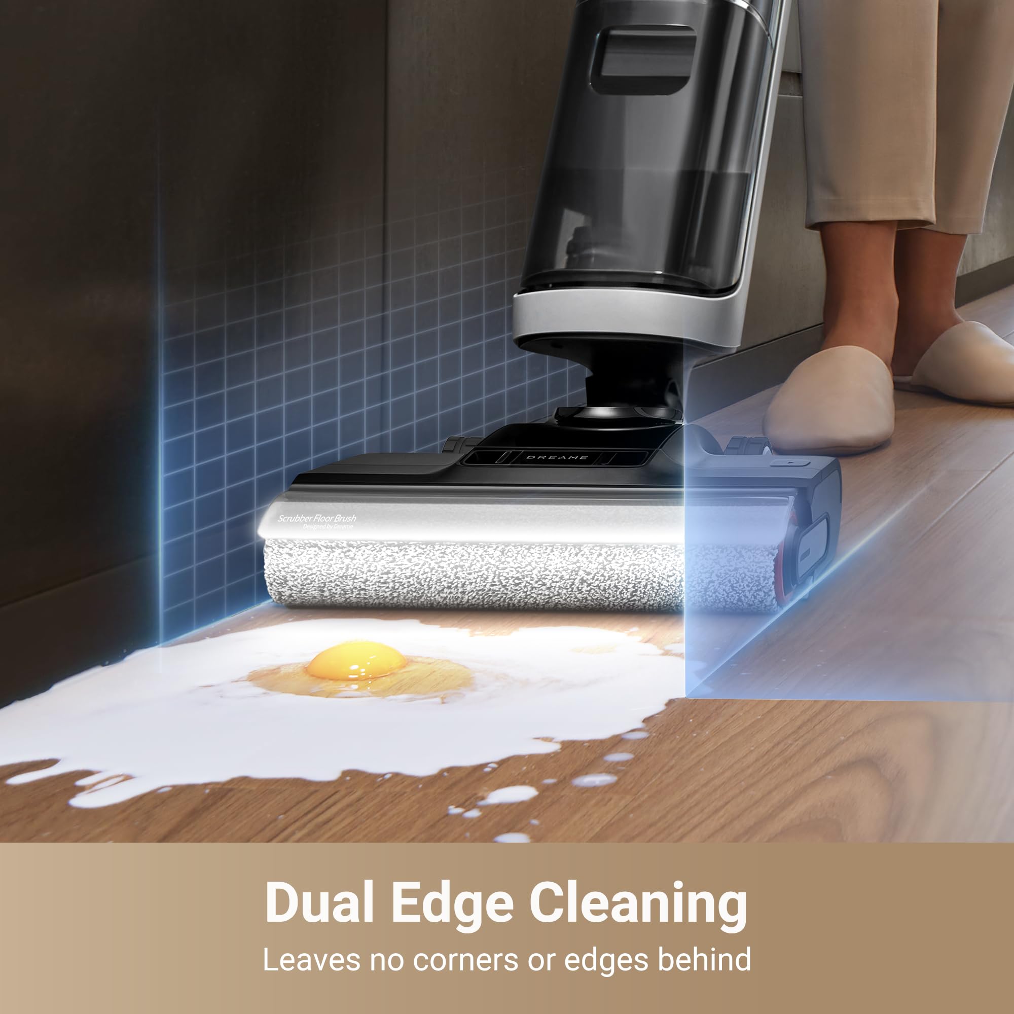 DREAME H14 Pro Wet Dry Vacuum Cleaner - 18kPa Powerful Suction, 180° Lie-Flat Vacuum Mop with 140°F Hot Water Washing & Fast Drying | Smart App Control | Ideal for Hardwood Floors, Tile & Carpet Cleaning | Easy GlideWheel for Smooth Movement