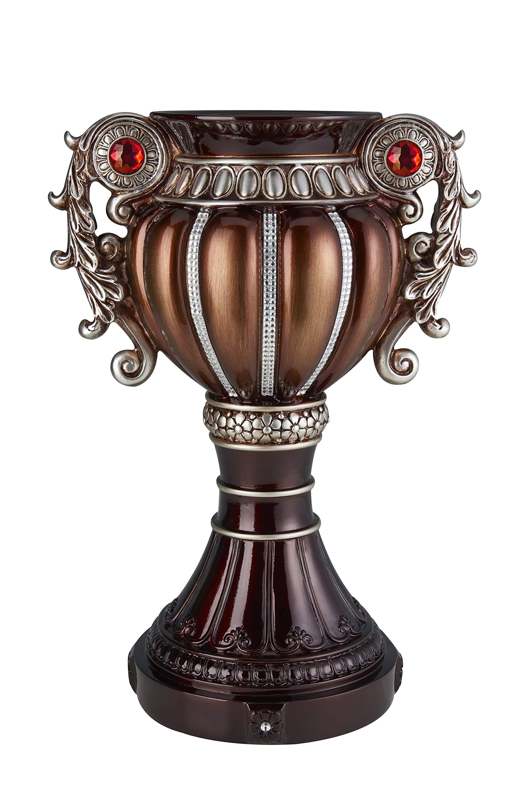 OK Lighting Delicata Decorative Vase - Elegant Silver, Brown & Bronze Home Decor - Perfect for Living Room, Dining Table & Wedding Centerpieces