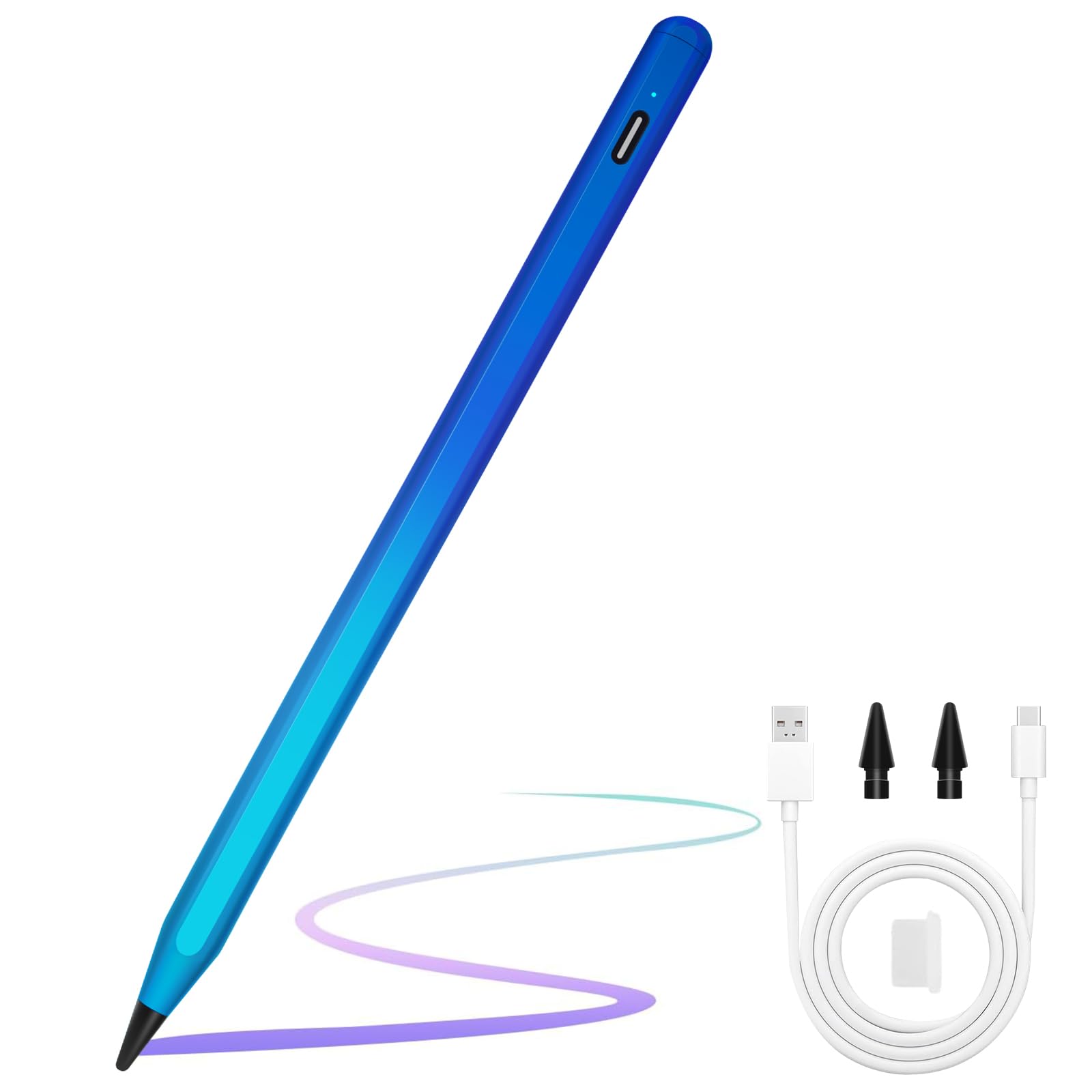 Premium Stylus Pen for iPad 10th & 9th Generation - Active Pencil with Palm Rejection & 1.5mm Fine Tip | Compatible with iPad Pro 12.9/11 inch, iPad Air 5/4/3, iPad 10/9/8/7/6 (2018-2023 Models) | Perfect for Drawing, Note-Taking & Digital Art