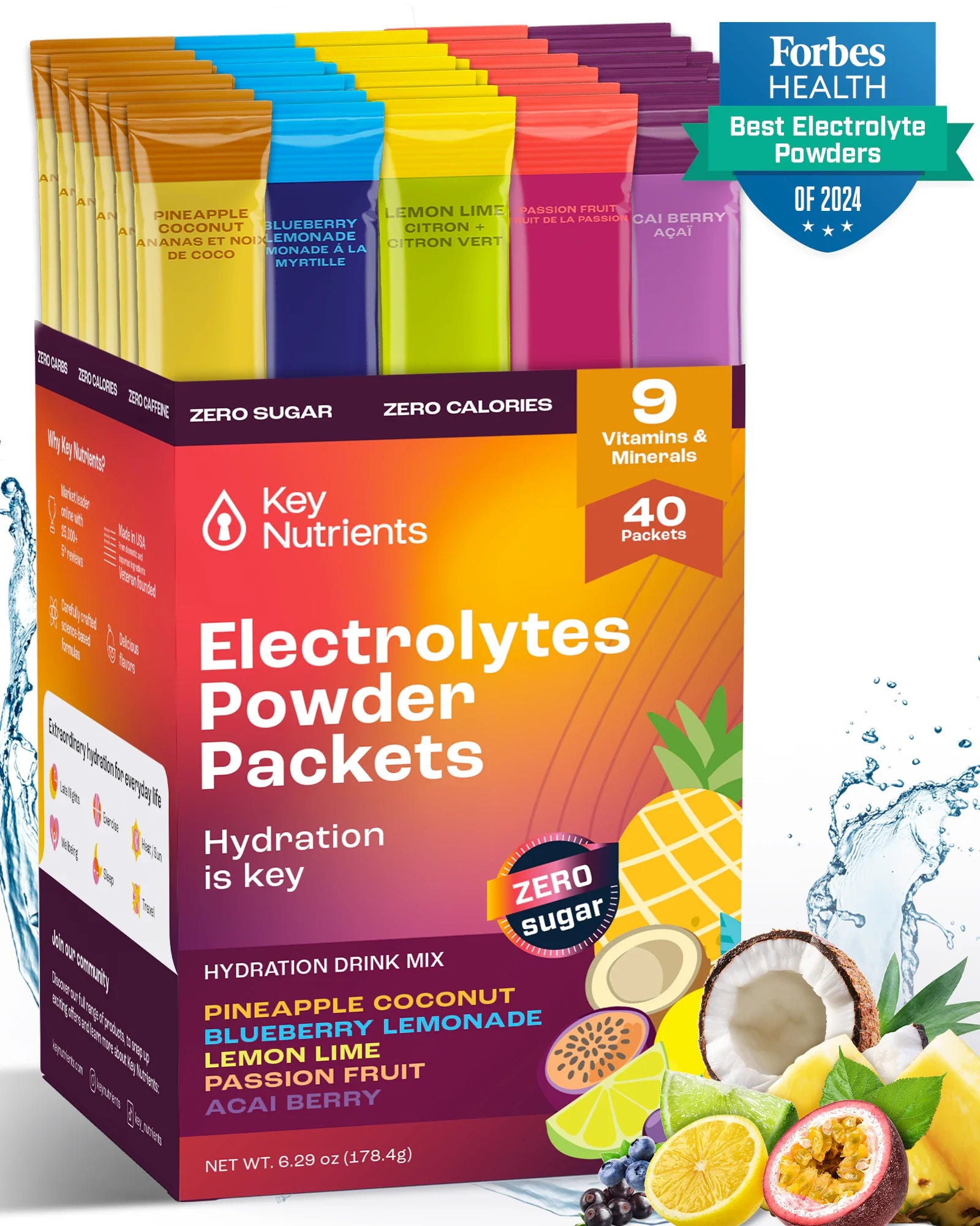 Electrolyte Recovery Plus Powder Travel Packets - Hydration Boost for Athletes & Travelers - Perfect for Workouts, Hiking & Post-Workout Recovery