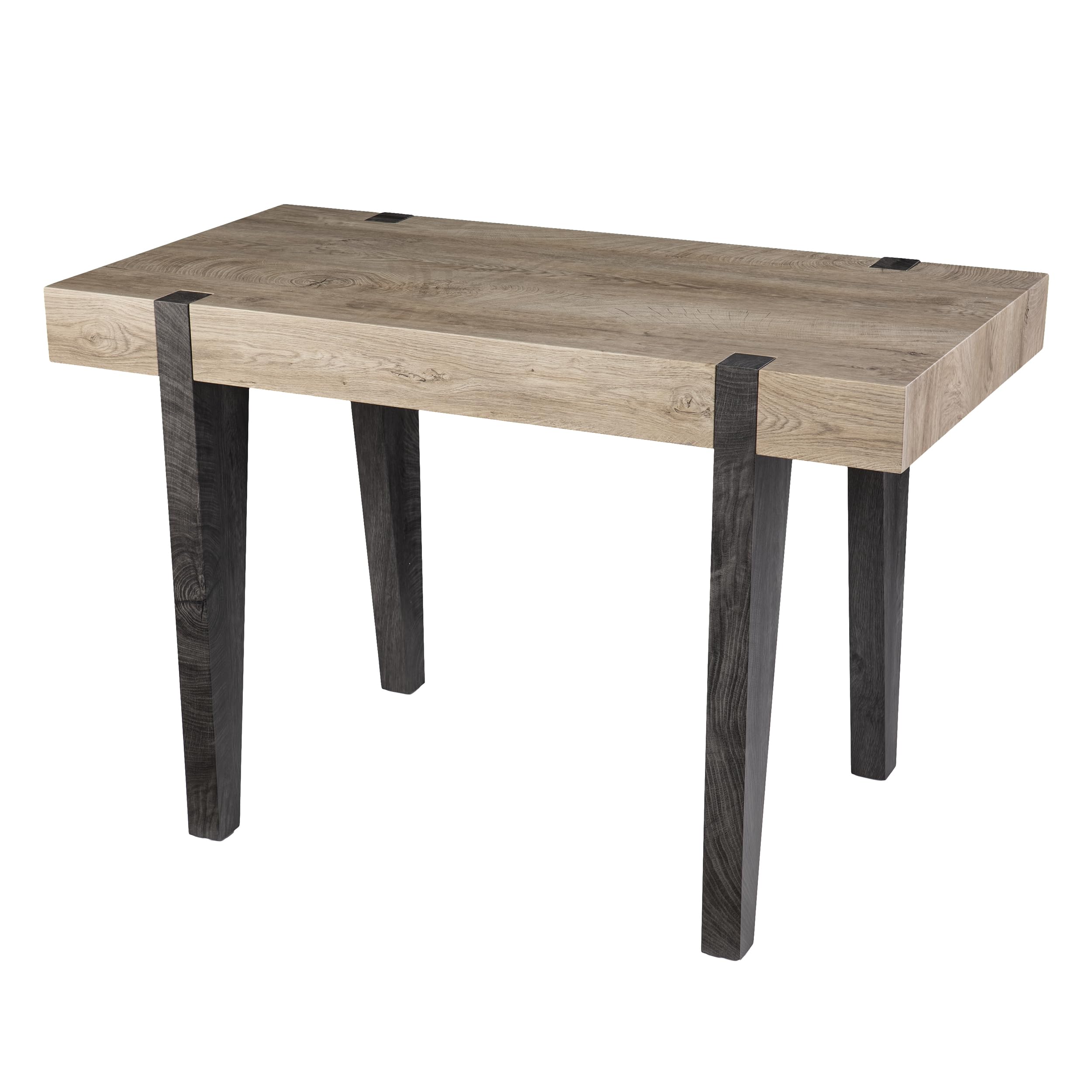 SEI Furniture Ayleston Multipurpose Desk - Natural Wood Home Office Desk with Storage Shelf | Perfect for Study, Work, and Small Space Living Rooms
