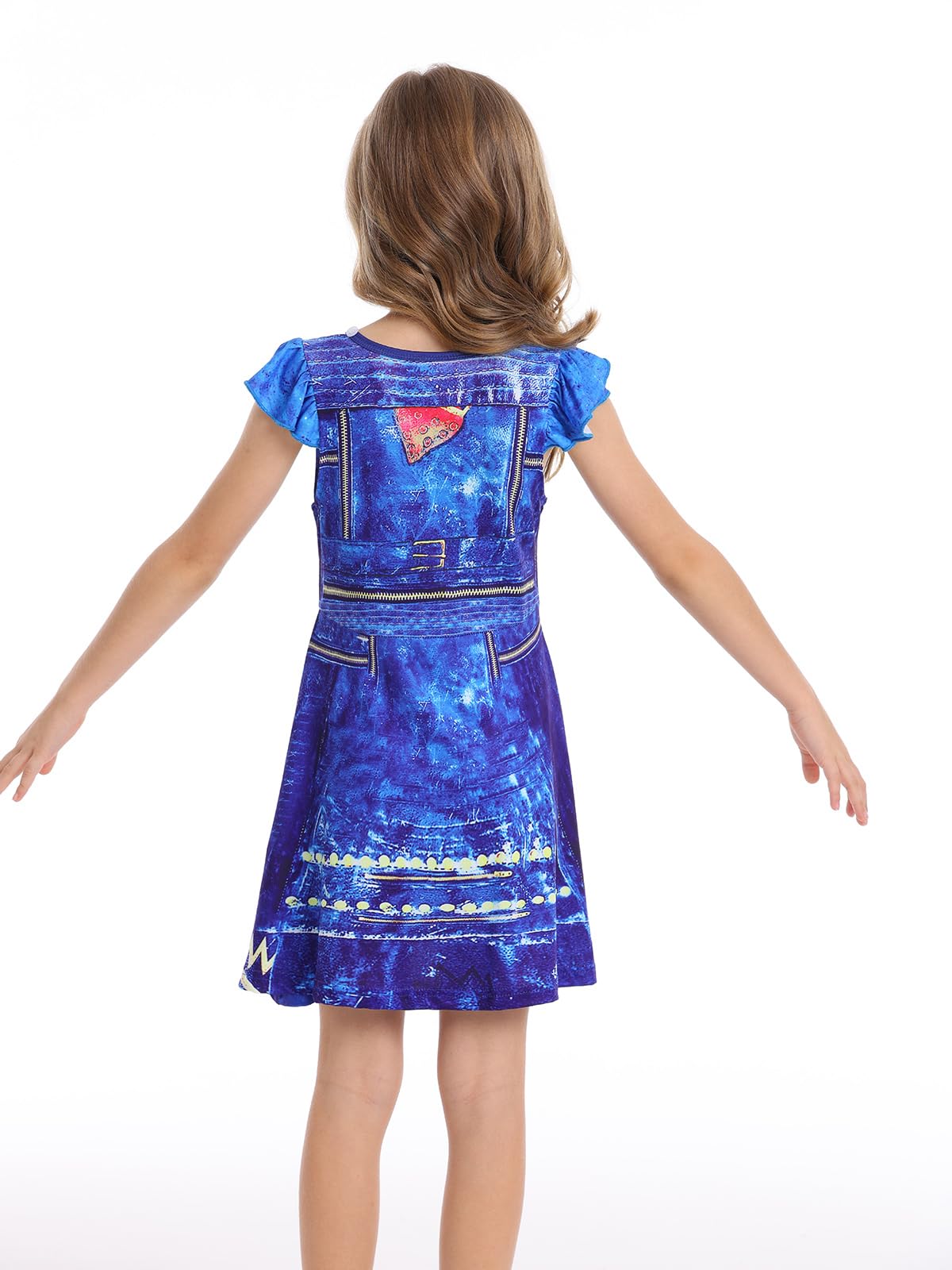 Descendants Princess Nightgown for Girls - Toddler Kids Sleepwear with Flutter Sleeves | Soft & Comfortable Pajama Dress for Bedtime & Sleepovers