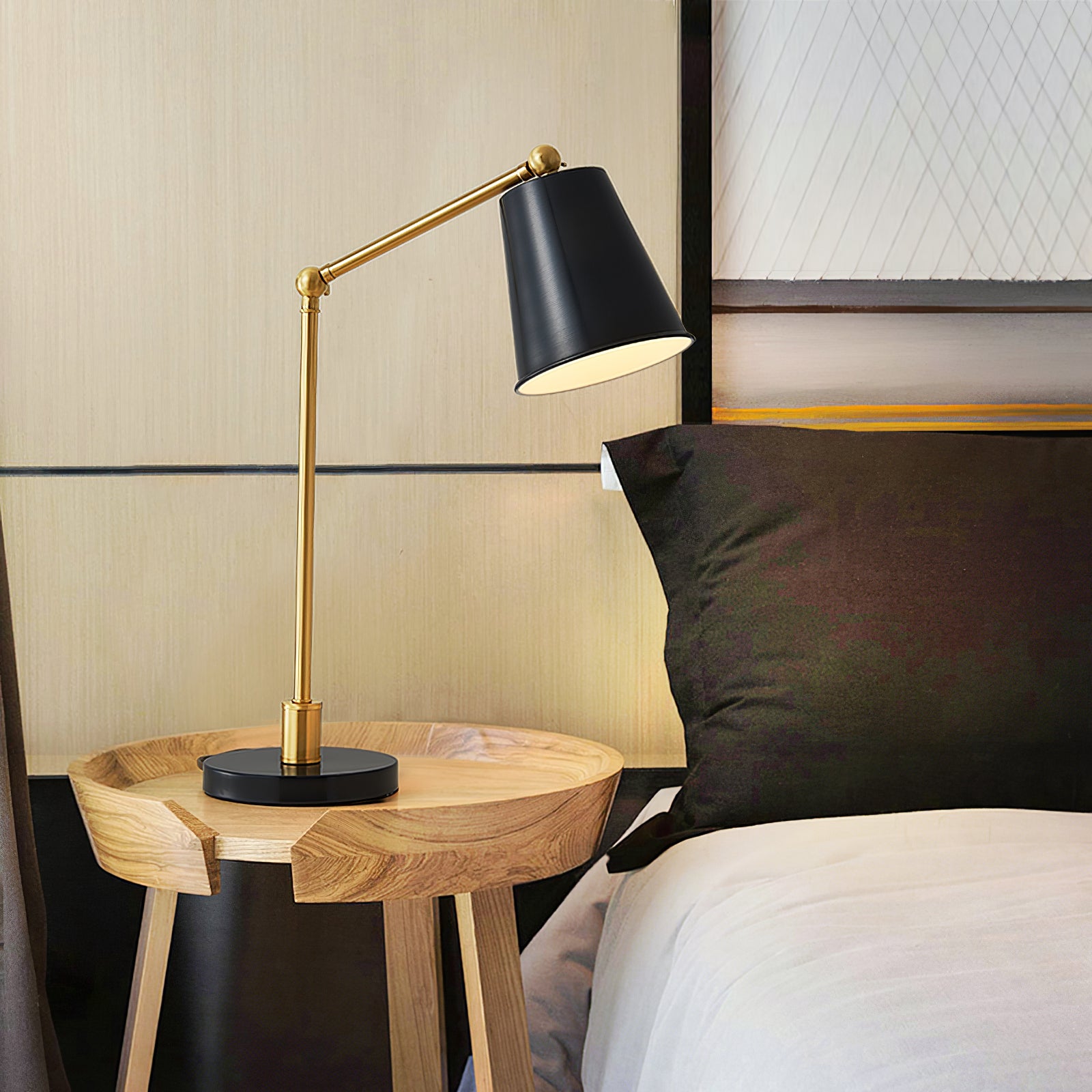 Epinal Table Lamp - Modern LED Nightstand Lamp with USB Port, Touch Control & Adjustable Brightness for Bedroom, Living Room, and Office Decor