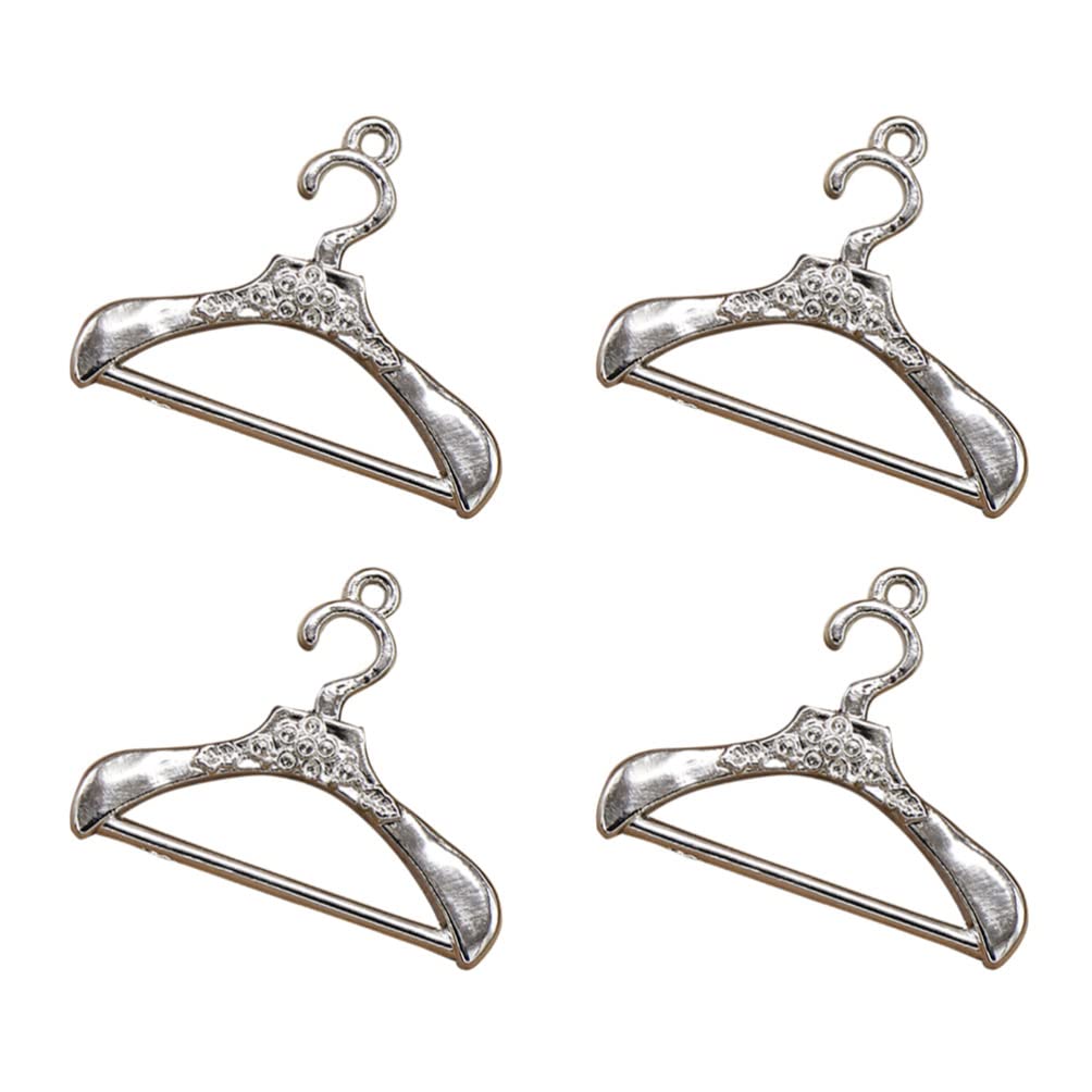 40pcs Mini Clothes Hangers for Dolls - Small Outfit Holders & Jewelry Organizers | Perfect for DIY Dollhouse Closets, Necklace & Earring Display, Miniature Wardrobe Accessories | Great for Crafting, Toy Storage & Home Decor