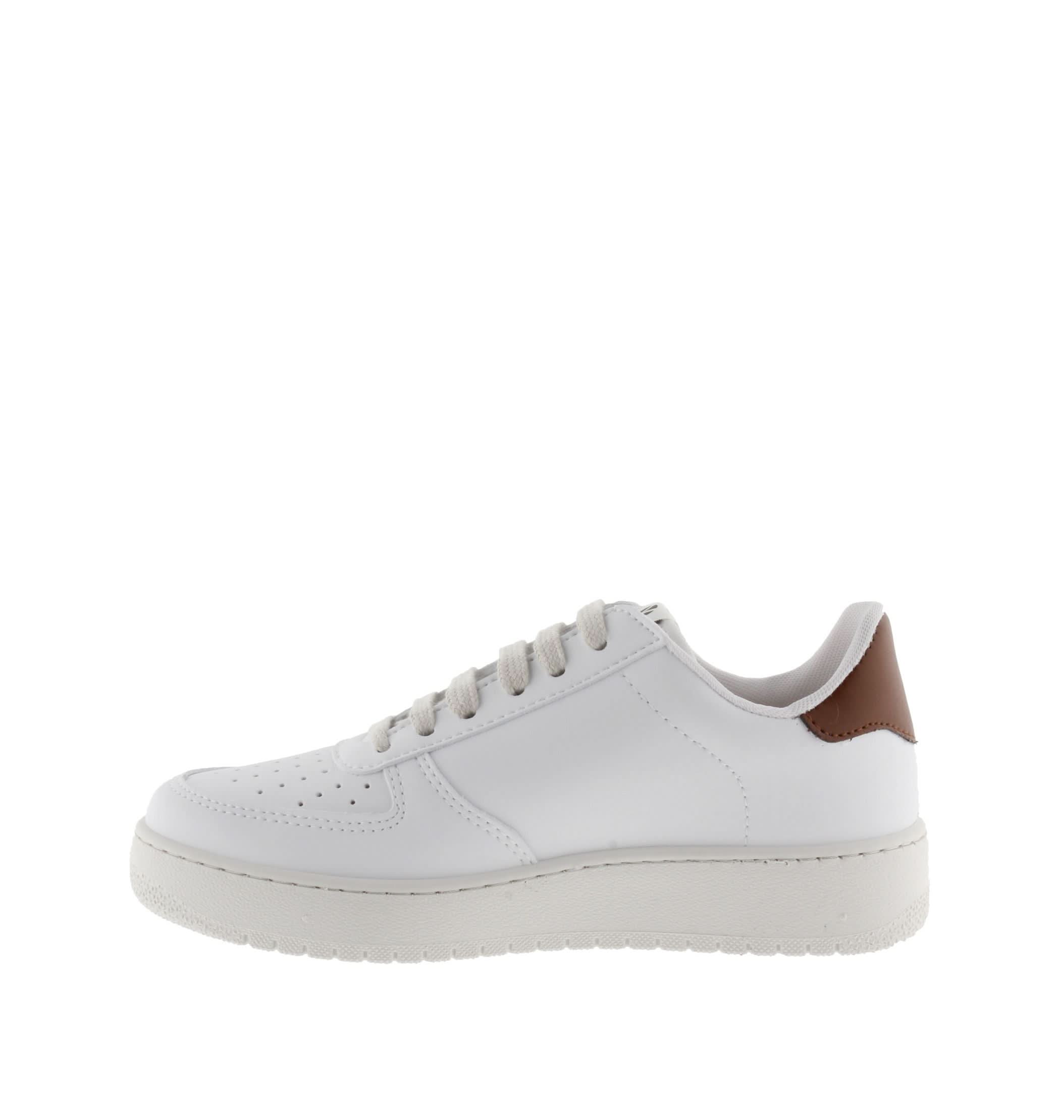 Stylish Women's Madrid Contrast Faux Leather Sneakers - Comfortable Casual Shoes for Walking, Travel & Everyday Wear