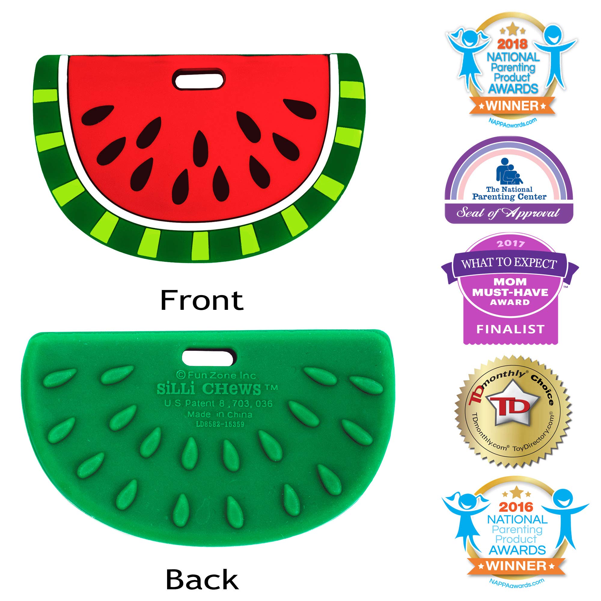 BPA Free Watermelon Baby Teether - Safe Silicone Teething Toy for Infants & Toddlers | Freezer-Friendly, Soothing Gum Relief for Happy Babies | Perfect for On-the-Go, Daycare & Home Use