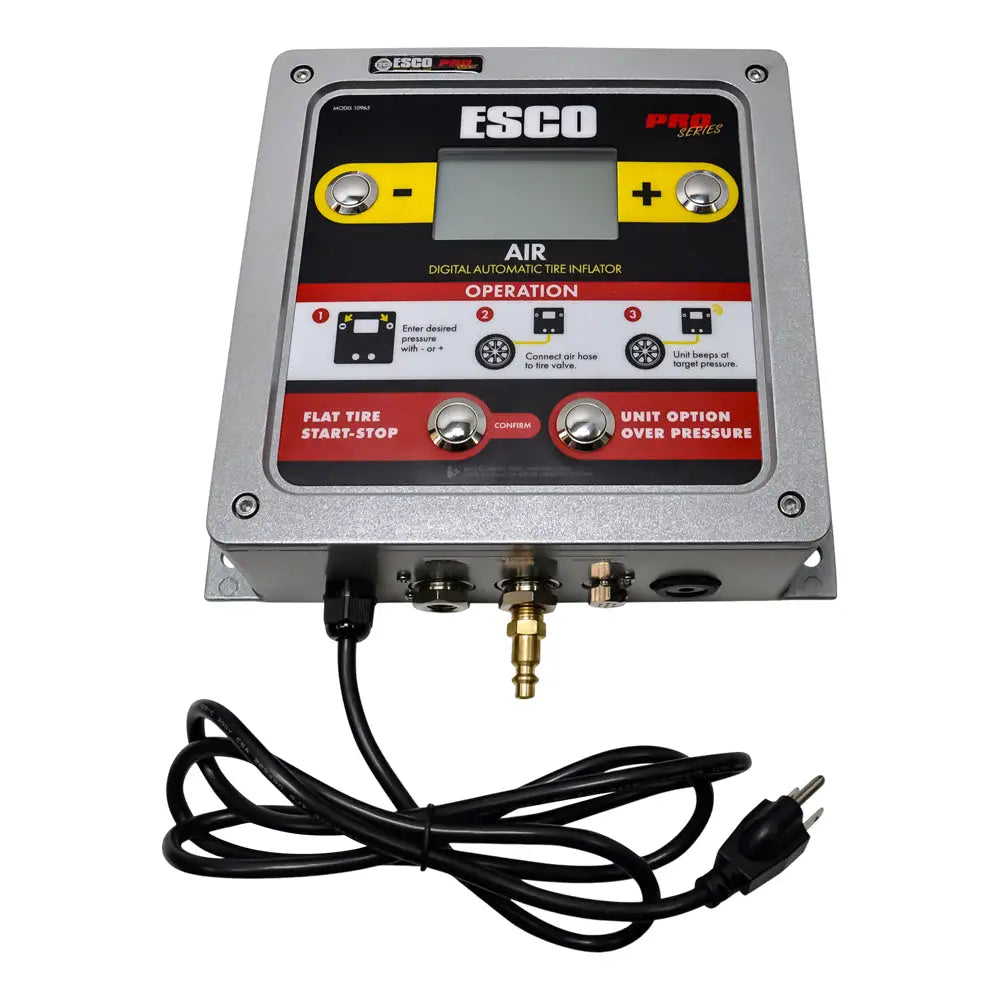 ESCO 10965K Digital Tire Inflator System - Portable Air Compressor for Cars, Bikes & Motorcycles - Fast Inflation with LCD Pressure Gauge - Perfect for Road Trips, Garage & Emergency Use