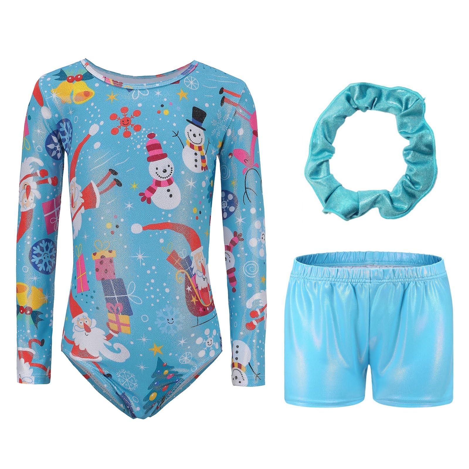 Blaward Girls Gymnastics Leotards for Kids & Teens - Sparkly Dance Unitards with Tumbling Shorts - Perfect for Ballet, Cheerleading & Athletic Training