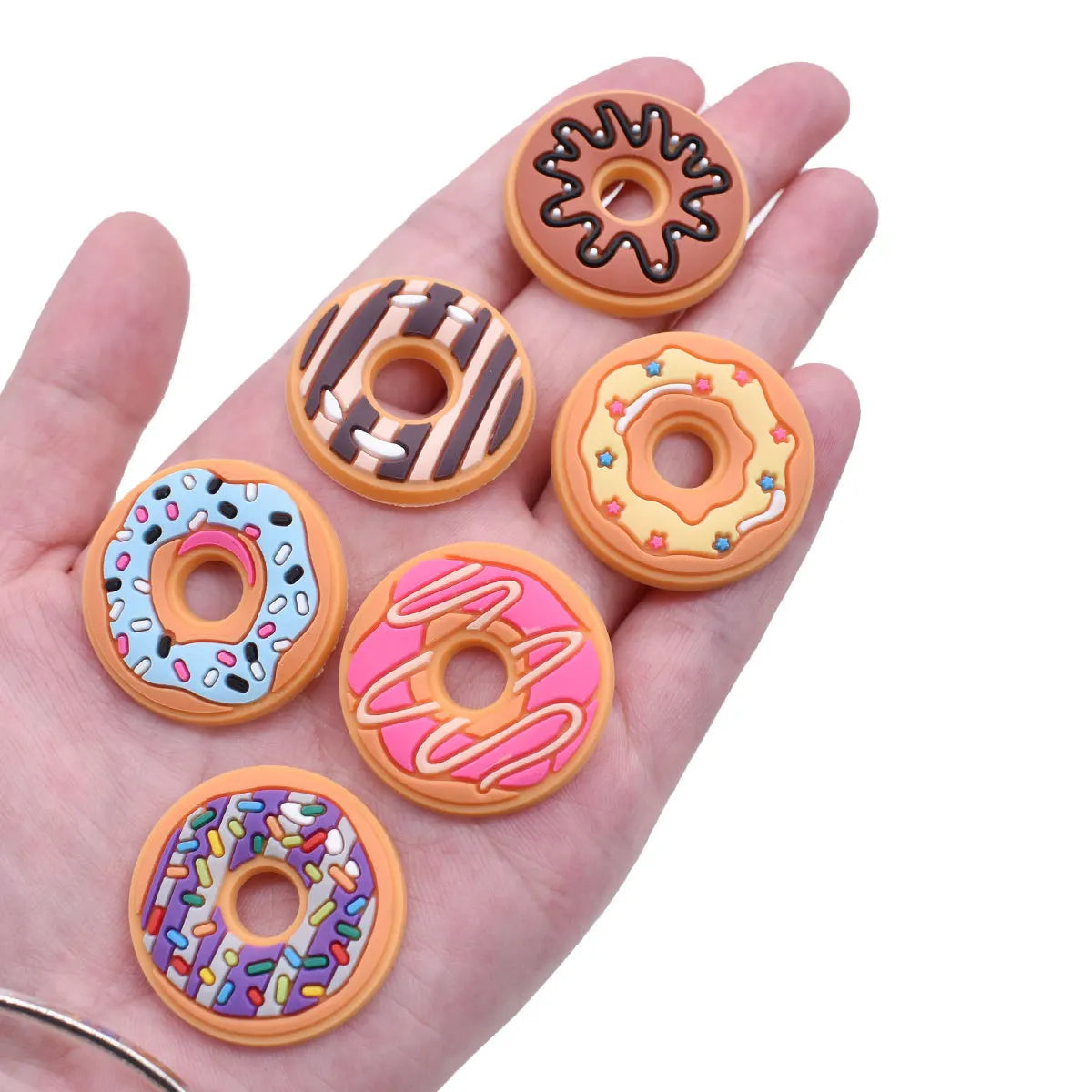 Trendy Donut Shoe Charms Pins for Crocs - Cute Decorative Accessories for Kids & Adults - Perfect Christmas, Birthday Party Gifts for Boys & Girls - Great for School, Travel & Casual Wear