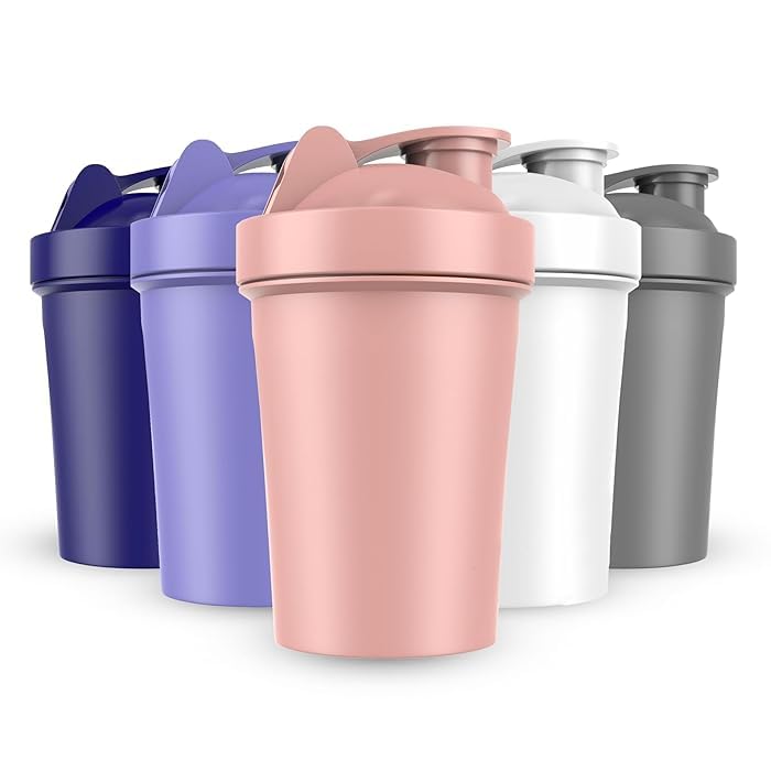 5-Pack Motivational Protein Shaker Bottles for Protein Mixes & Smoothies - BPA-Free, Dishwasher Safe Shaker Cups (BoldBlend) - Perfect for Gym, Workouts & Post-Exercise Recovery