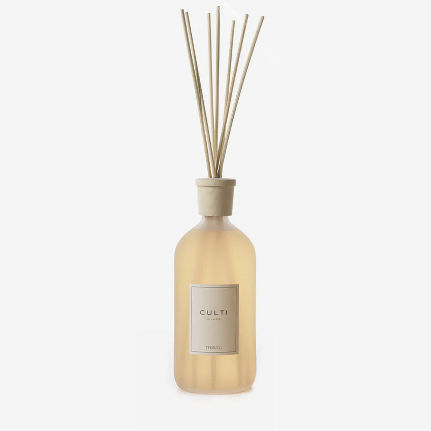 Culti Milano Tessuto Style Aroma Diffuser - Premium Home Fragrance for Living Room, Bedroom & Office | Luxury Scented Oil Reed Diffuser for Relaxation & Aromatherapy