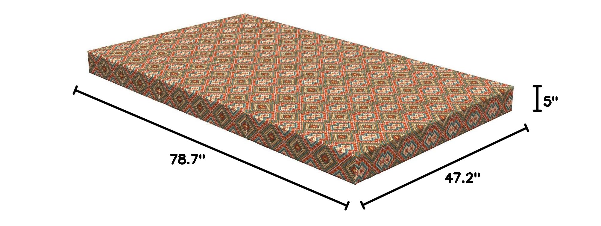 Ambesonne Foldable Mattress - 78.7