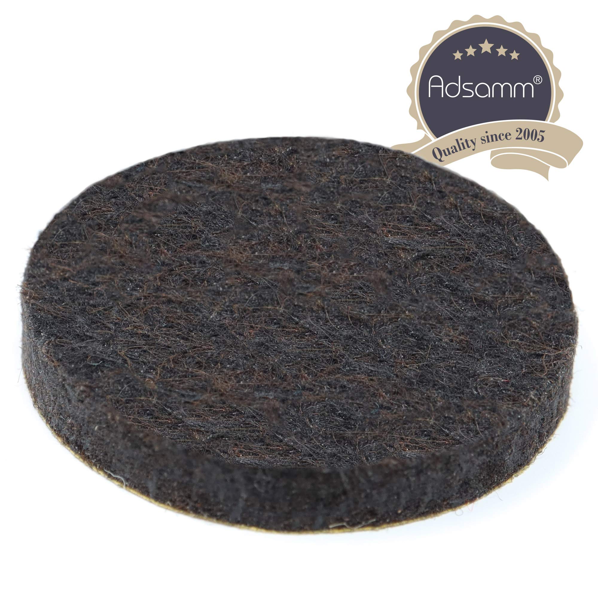 Adsamm® 4-Pack Brown Self-Adhesive Felt Pads - 1.42