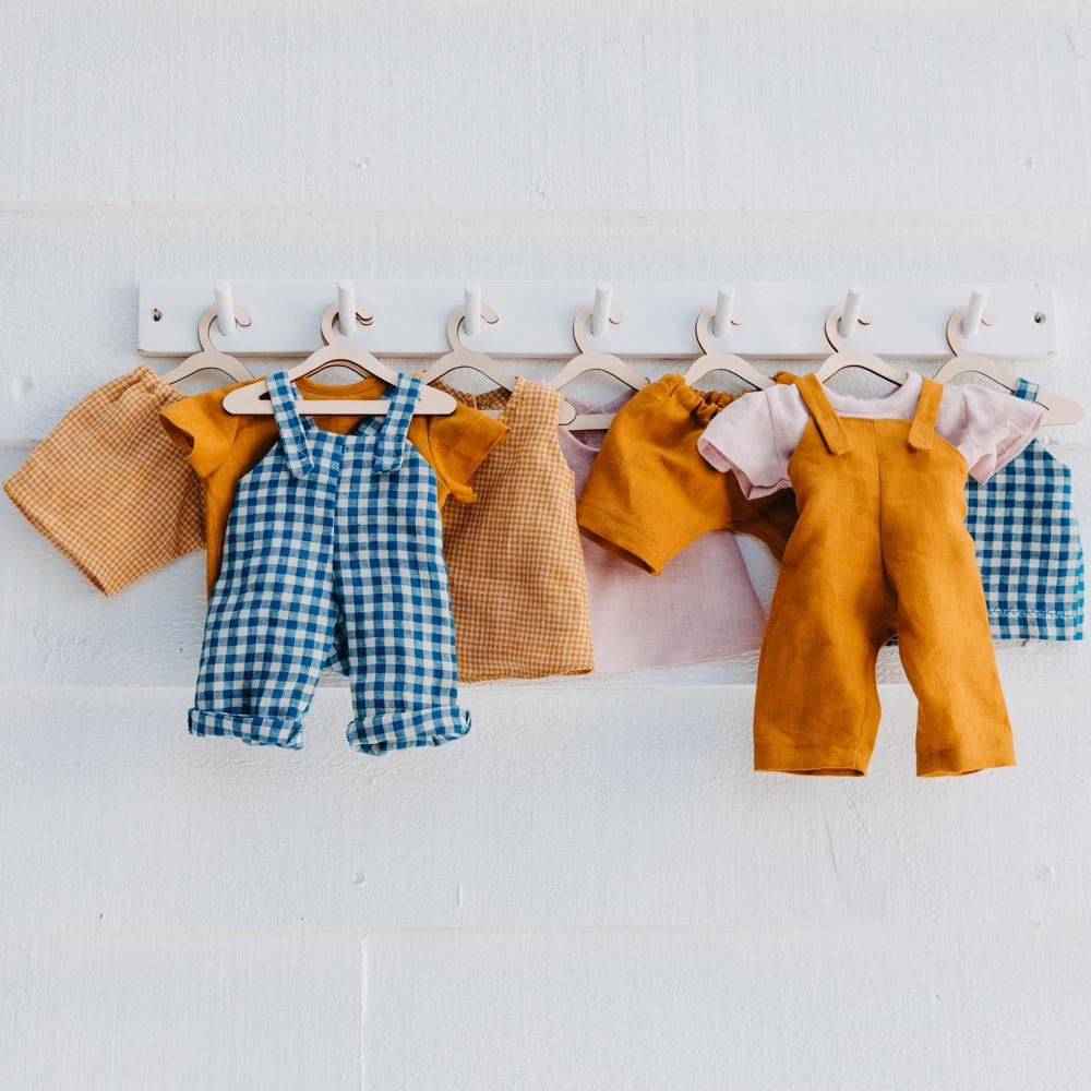 Mustard Linen Doll Overalls for Girls - Comfortable & Stylish Baby Jumpsuit - Perfect for Playtime, Photoshoots & Everyday Wear
