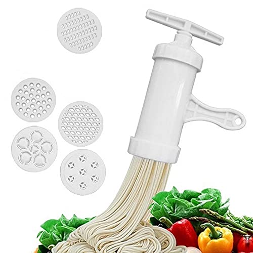 Best Manual Noodle Maker Machine for Home Use - Durable Plastic Pasta Press Tool for Fresh Homemade Noodles | Perfect for Italian Pasta, Asian Noodles & Kitchen DIY Projects