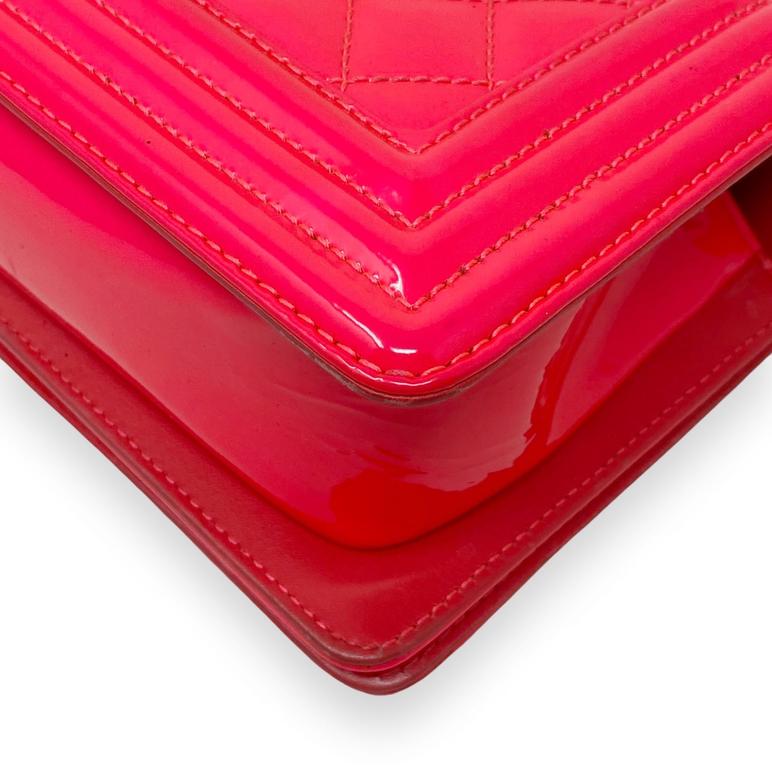 Chanel Pink Patent Leather Small Boy Bag - Luxury Crossbody Handbag for Women, Perfect for Parties, Dates & Special Occasions