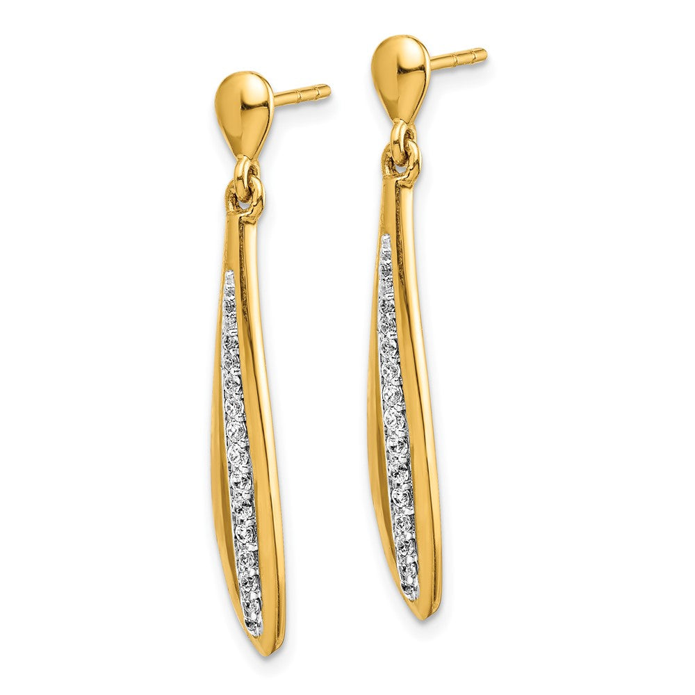 14K Gold Diamond Stud Earrings for Women - Elegant Post Earrings EM4340 025 YA - Perfect for Weddings, Parties & Everyday Wear