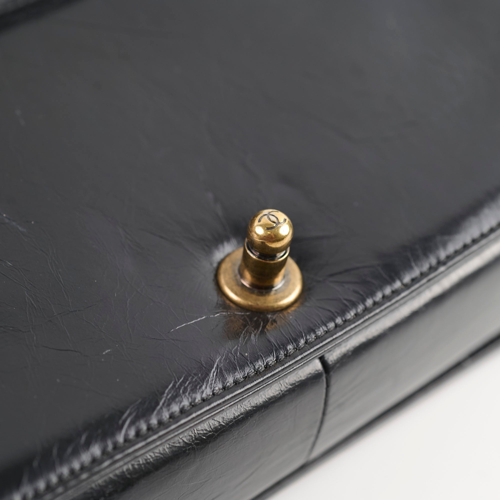 Chanel Old Medium Boy Bag - Shiny Calfskin Leather in Black | 17 Series | Luxury Handbag for Women, Perfect for Evening Events & Special Occasions