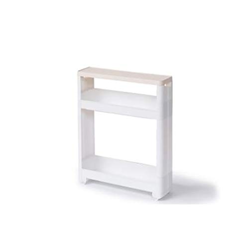 Damian-Sewing Multi-Layer Slide-Out Pantry Organizer with Large Storage Baskets - Space-Saving Storage Rack for Narrow Spaces - Perfect for Kitchen, Bathroom & Closet Organization (3-Tier, White)