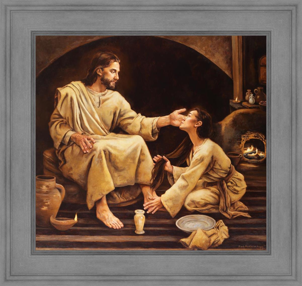 Because He First Loved Us - Inspirational Christian Wall Art Decor for Home, Church & Office - Perfect for Gifts, Bible Study & Faith-Based Spaces