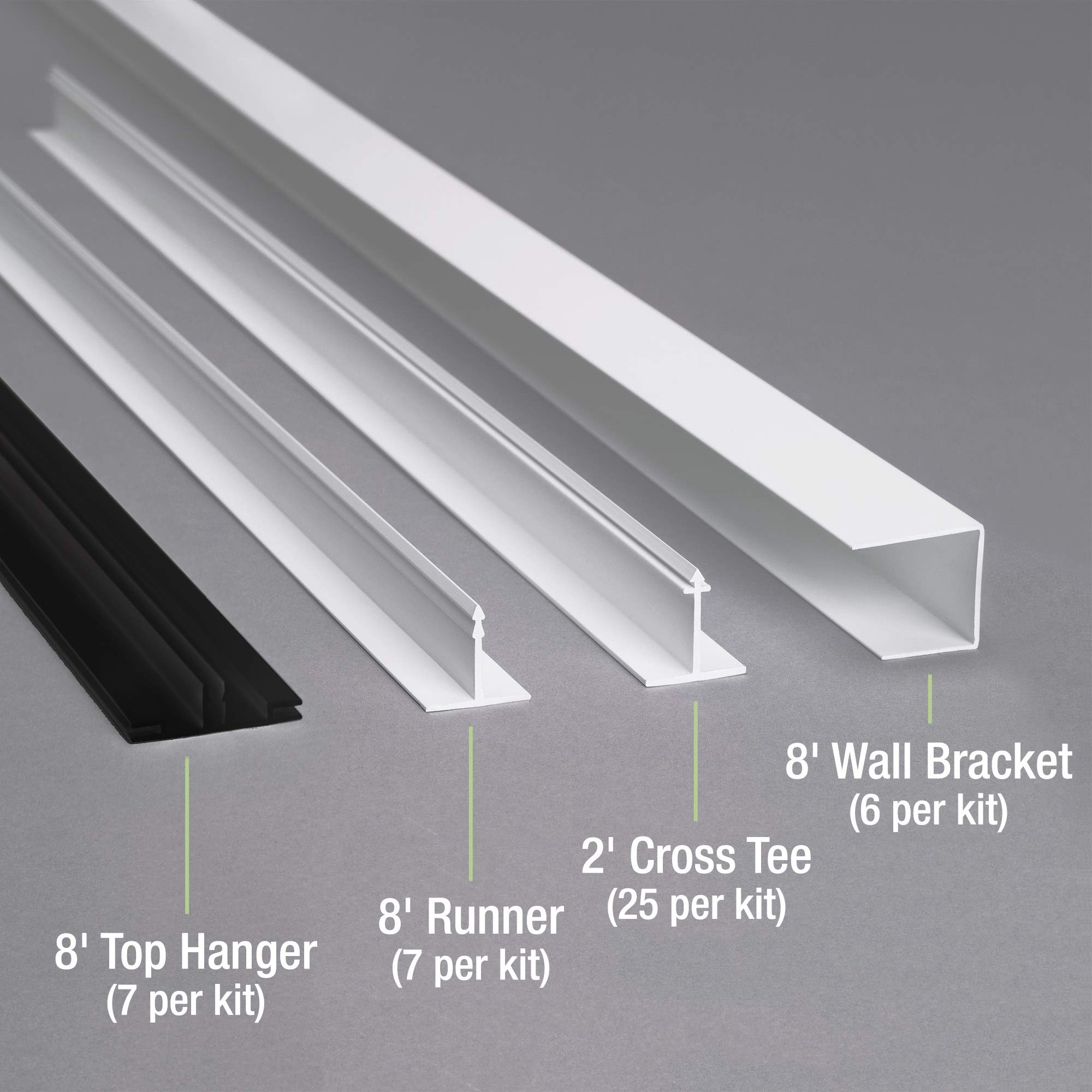 100 sq. ft. Oil-Rubbed Bronze Surface Mount Ceiling Grid Kit - Perfect for Drop Ceiling Tiles in Basements, Offices & Commercial Spaces