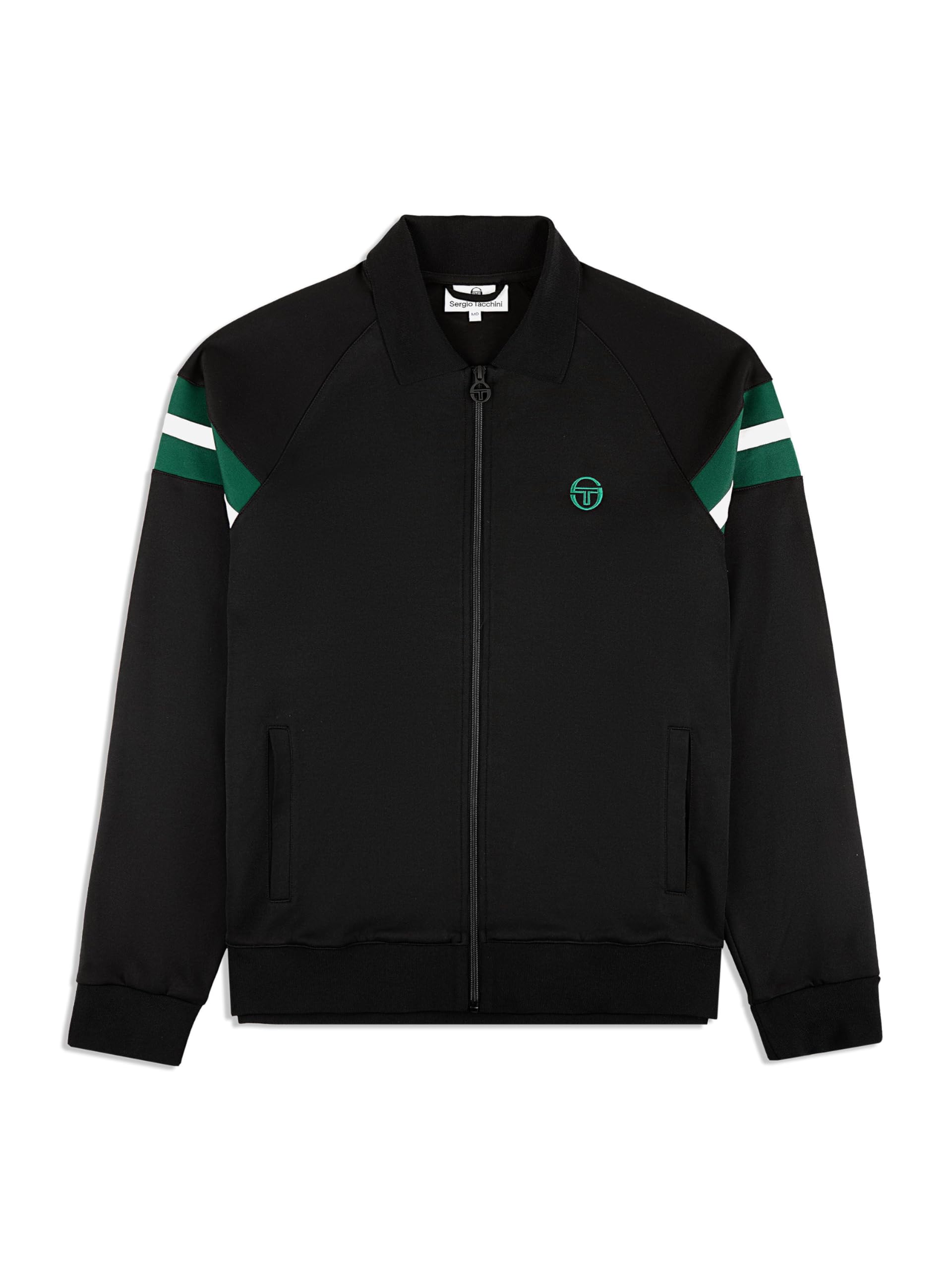 Sergio Tacchini Men's Rimini Track Jacket - Black - Lightweight Running Jacket for Men - Perfect for Jogging, Gym Workouts & Casual Wear