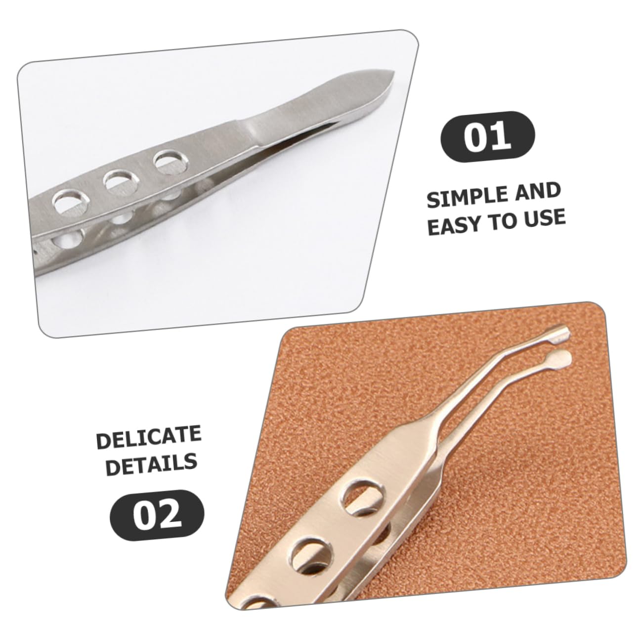 Stainless Steel Meibomian Gland Massage Tweezers - Eyelid Chalazion Remover & Expressor Tool for Stye Treatment, Reusable Eye Care Tweezers (Perfect for Home Spa, Professional Salon & Ophthalmology Use)