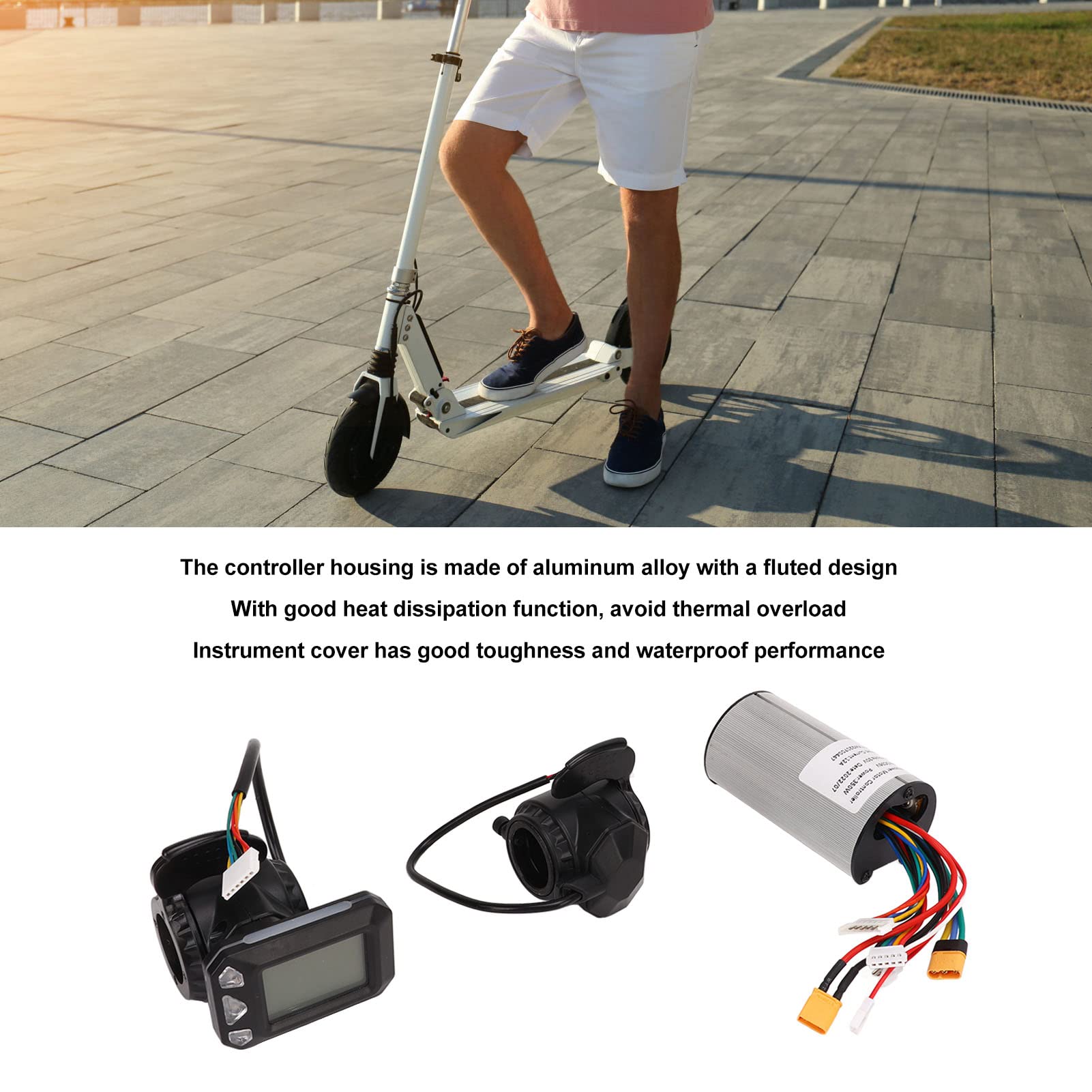 36V 350W Brushless Motor Controller Kit with LCD Display - Waterproof E-Bike & Scooter Speed Controller for Electric Bicycles, Scooters - Perfect for Commuting, Off-Road Adventures & Urban Transportation