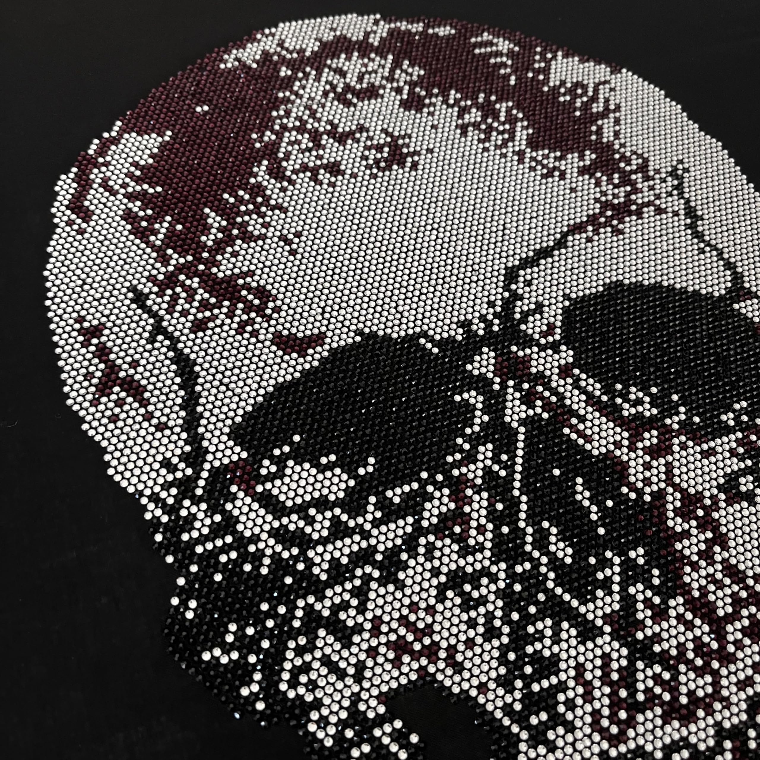 Rhinestop Purple Skull Iron-On Rhinestone Design - Hotfix Rhinestones & Crystal Skull Patch for DIY Clothing, Hats, Bags - Perfect for Halloween Costumes, Gothic Fashion, and Punk Style Outfits