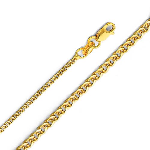 14K Yellow Gold Boxing Glove Charm Pendant with 1.5mm Flat Open Wheat Chain Necklace - Dainty Jewelry Gift for Boxers, Fighters & Sports Lovers - Perfect for Boxing Gyms, Training & Everyday Wear