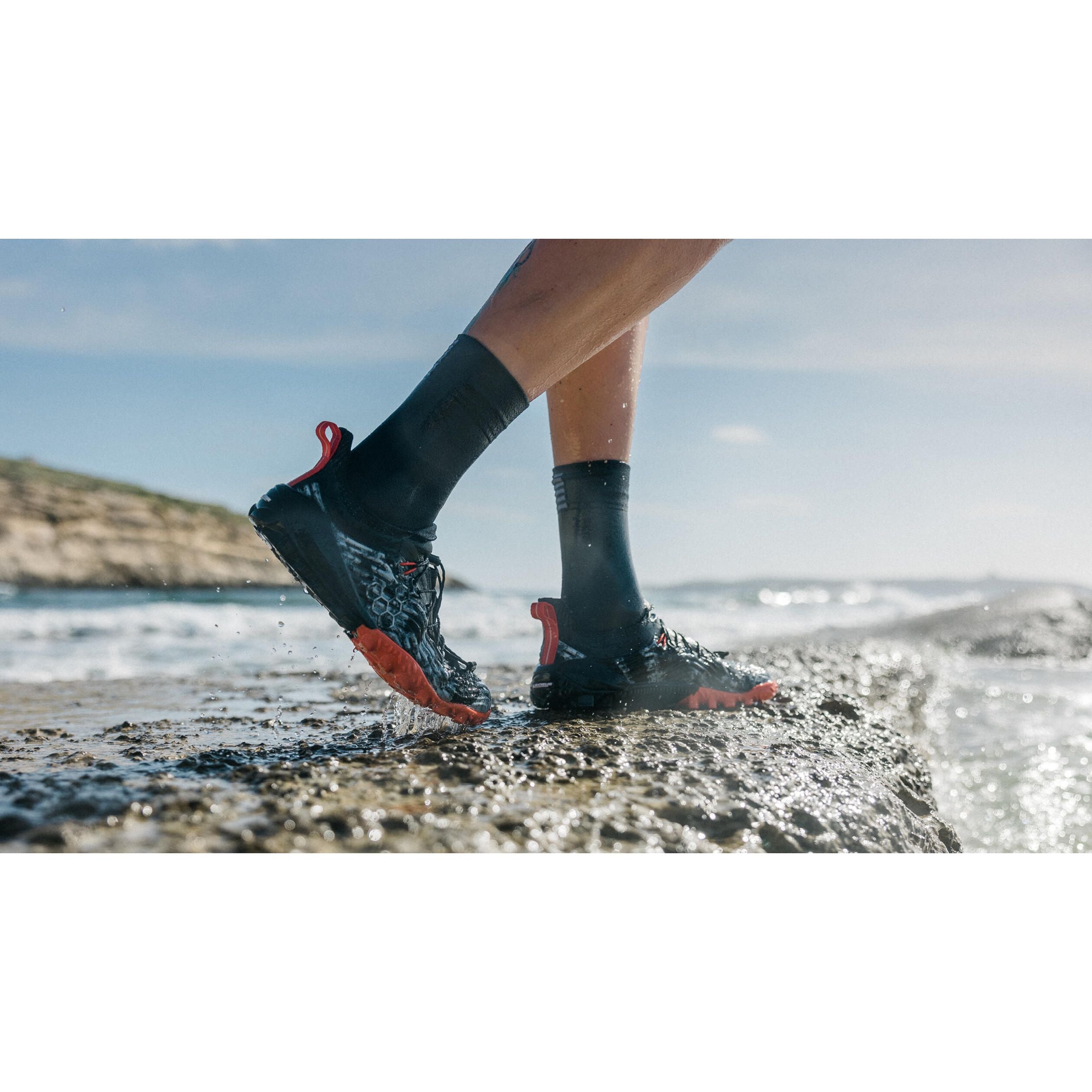 Vivobarefoot Men's Hydra ESC Barefoot Shoes - Obsidian Lemon Zest Color - Lightweight Waterproof Trail Running & Hiking Shoes for Outdoor Adventures