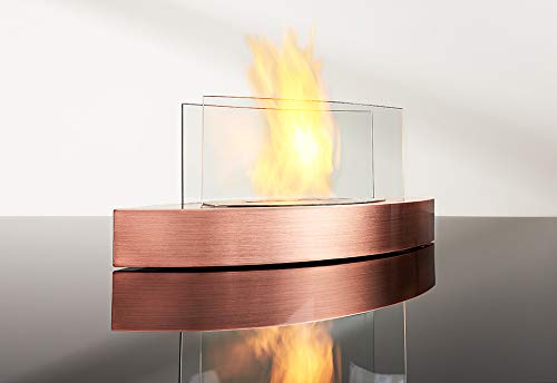 Sharper Image Stainless Steel Tabletop Fireplace - Indoor Electric Fireplace for Home, Office, and Outdoor Use - Perfect for Cozy Ambiance and Decoration