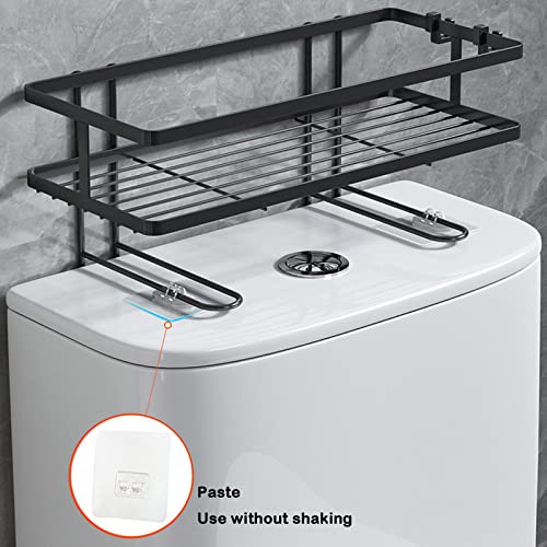 Over The Toilet Storage Shelf - No Drill Bathroom Wall Organizer with Space Saving Design for Towels, Shampoo & Toiletries | Perfect for Small Bathrooms & Apartment Living