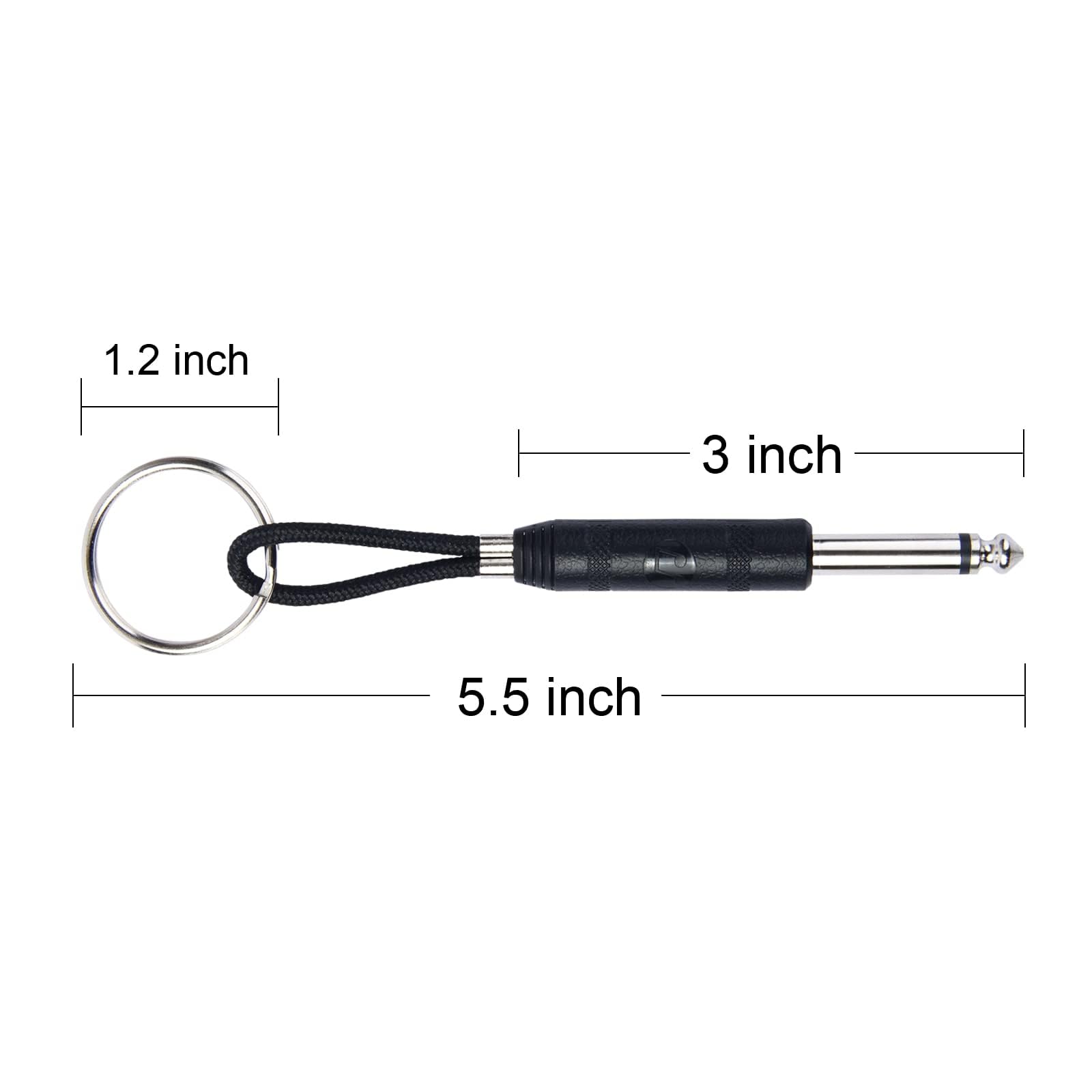 4-Pack Black Guitar Plug Keychain for Marshall JCM800 & Fender Amp Jack Holder - Perfect for Musicians, Key Organizers & Guitar Accessories Storage