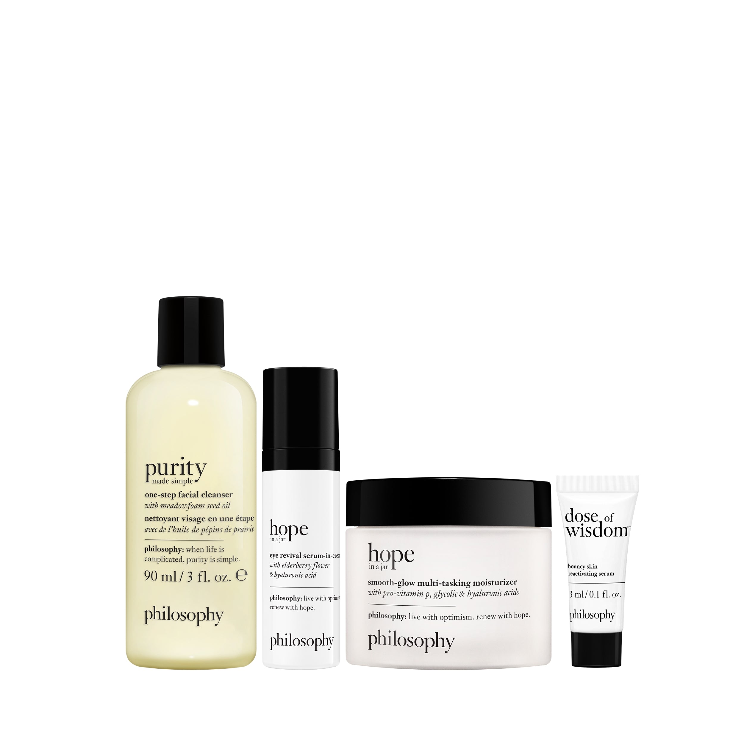 Hydrate and Glow Skincare Set - Vitamin C Serum, Hyaluronic Acid Moisturizer & Facial Cleanser for Radiant Skin - Perfect for Daily Skincare Routine & Anti-Aging Care