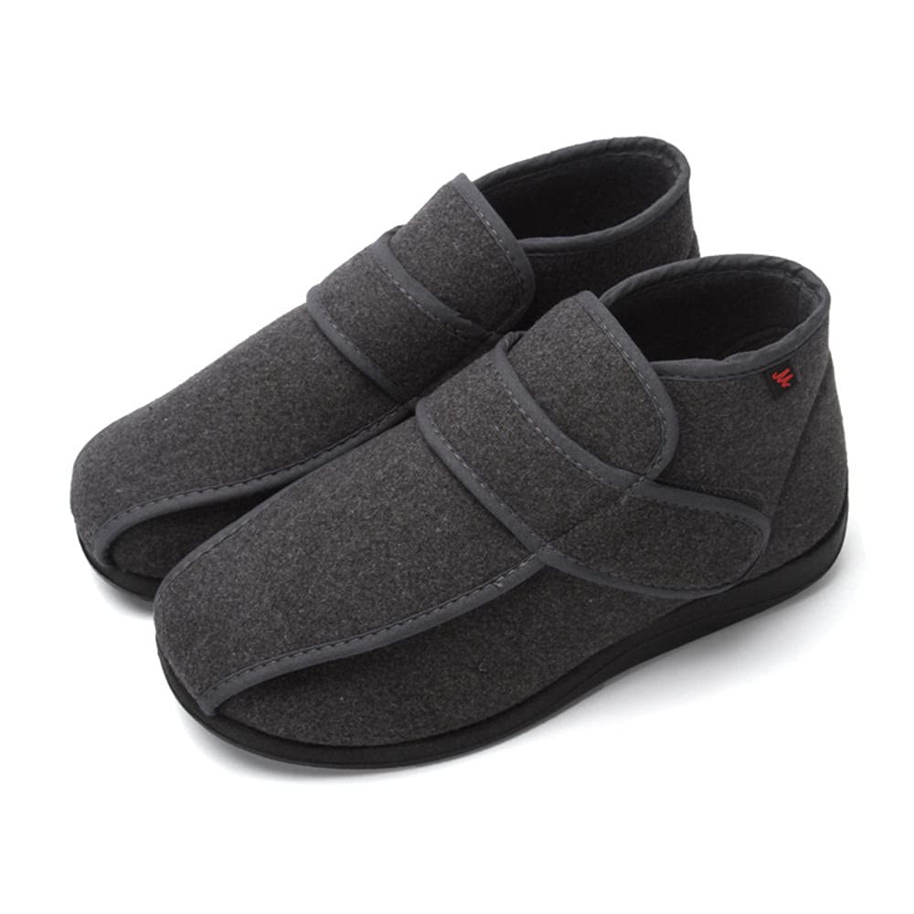 **CYN Diabetic Slippers for Swollen Feet - Men's Memory Foam House Shoes with Arch Support, Comfortable & Warm for Arthritis, Elderly Women & Mothers (Grey, Size 9US/27cm) - Perfect for Indoor Relaxation & Post-Surgery Recovery**
