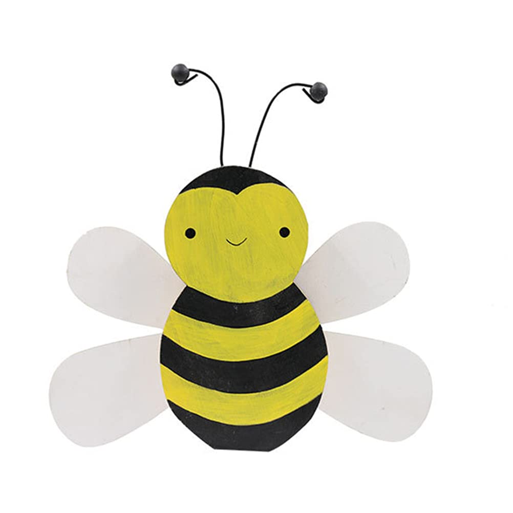Wooden Bee Figurine - Cute Desktop & Home Decor for Living Room & Office