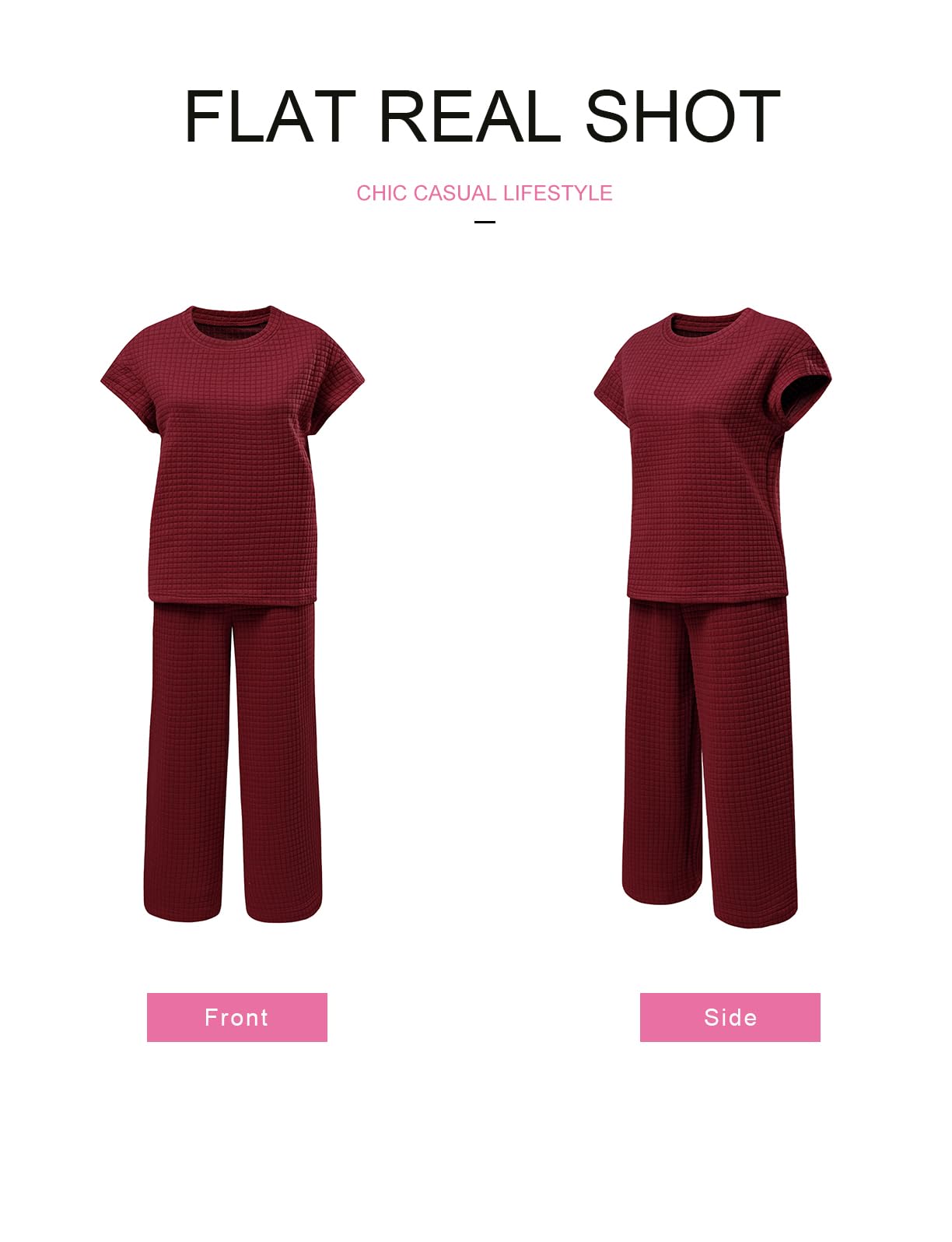 SHEWIN Women's 2-Piece Spring Outfits - Casual Pullover Sweatshirt & Wide Leg Sweatpants Lounge Set | Comfortable Loungewear for Home, Yoga, and Outdoor Activities