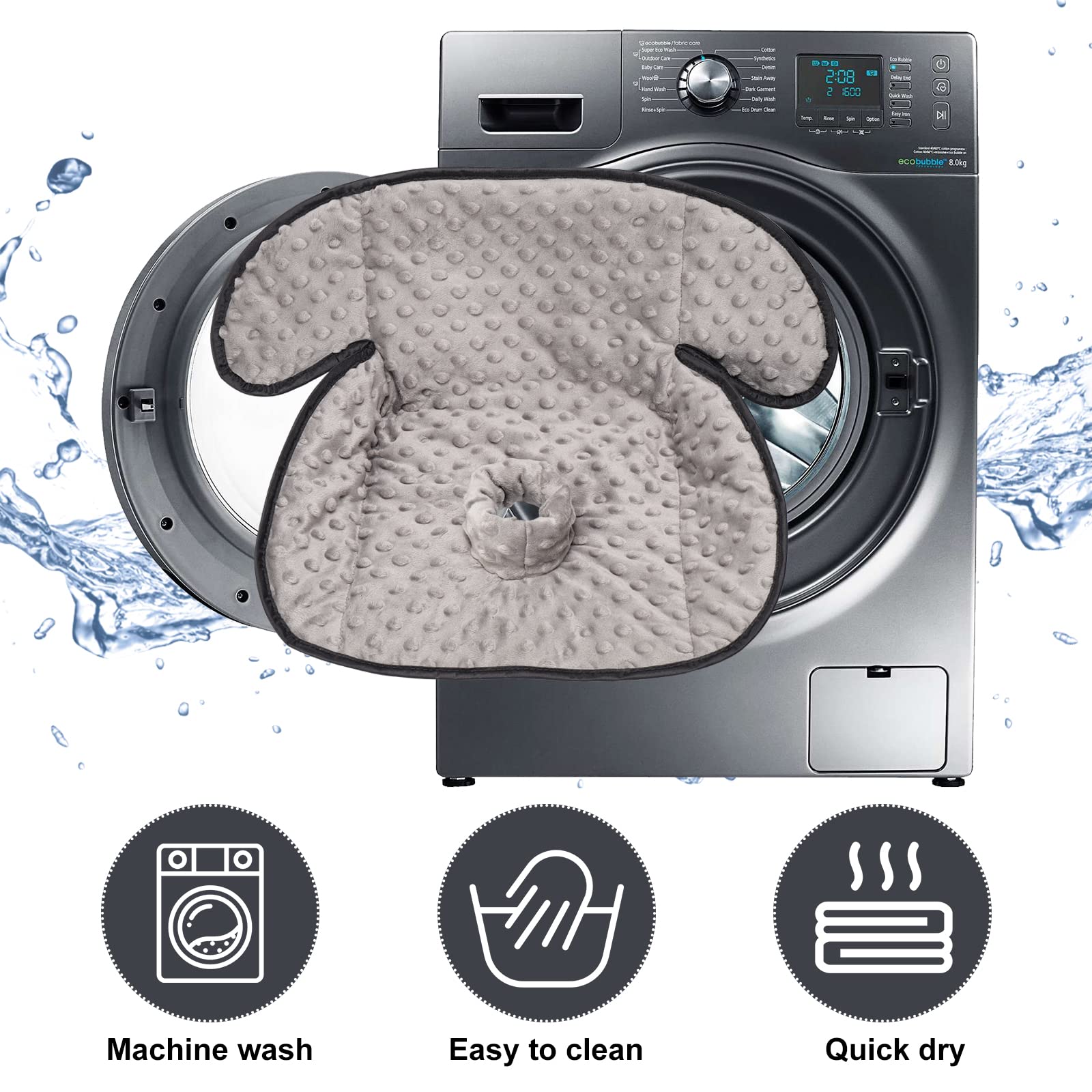 Waterproof Piddle Pad Car Seat Protector - Reusable Potty Training Seat Saver for Babies & Toddlers, Machine Washable (Grey) - Perfect for Road Trips, Daily Commutes & Potty Training