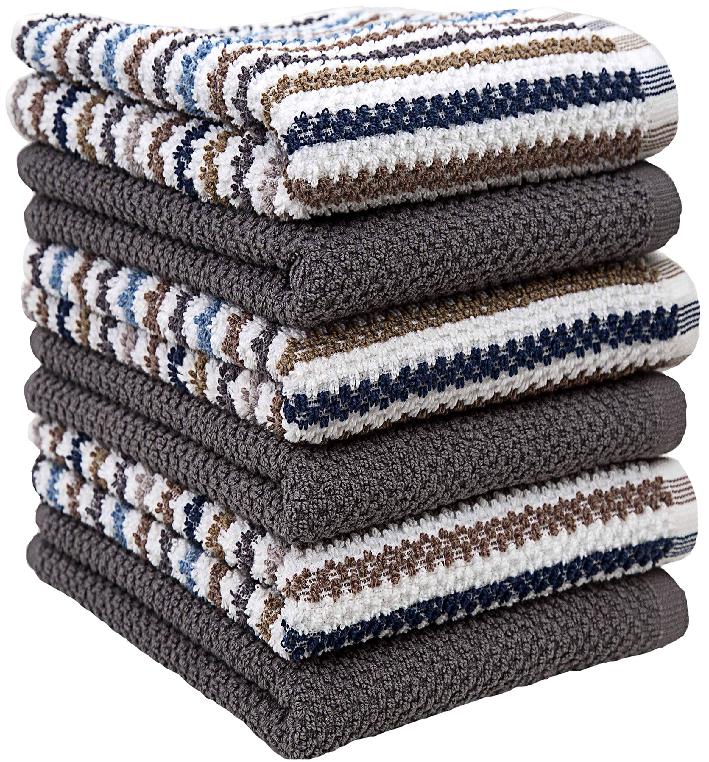 Premium Cotton Kitchen Towels Set (6 Pack) - 16