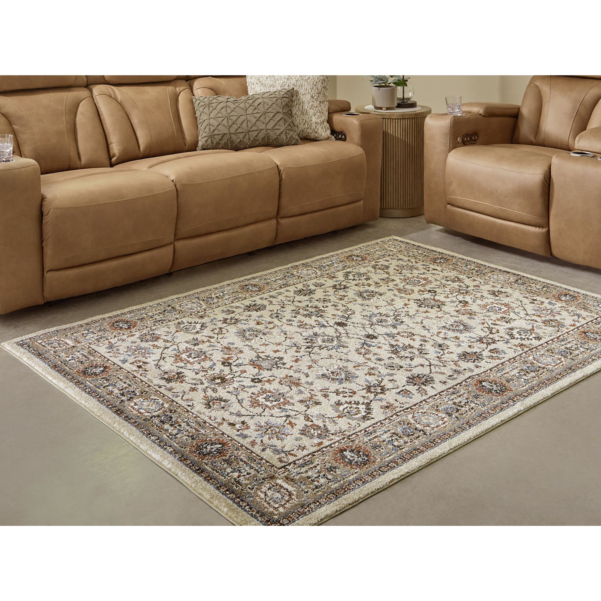 Beritham Soft Plush Area Rug - Non-Slip Living Room Carpet for Bedroom, Home Decor - Cozy Floor Mat for Family Room, Dorm & Office (5'x7', Grey)