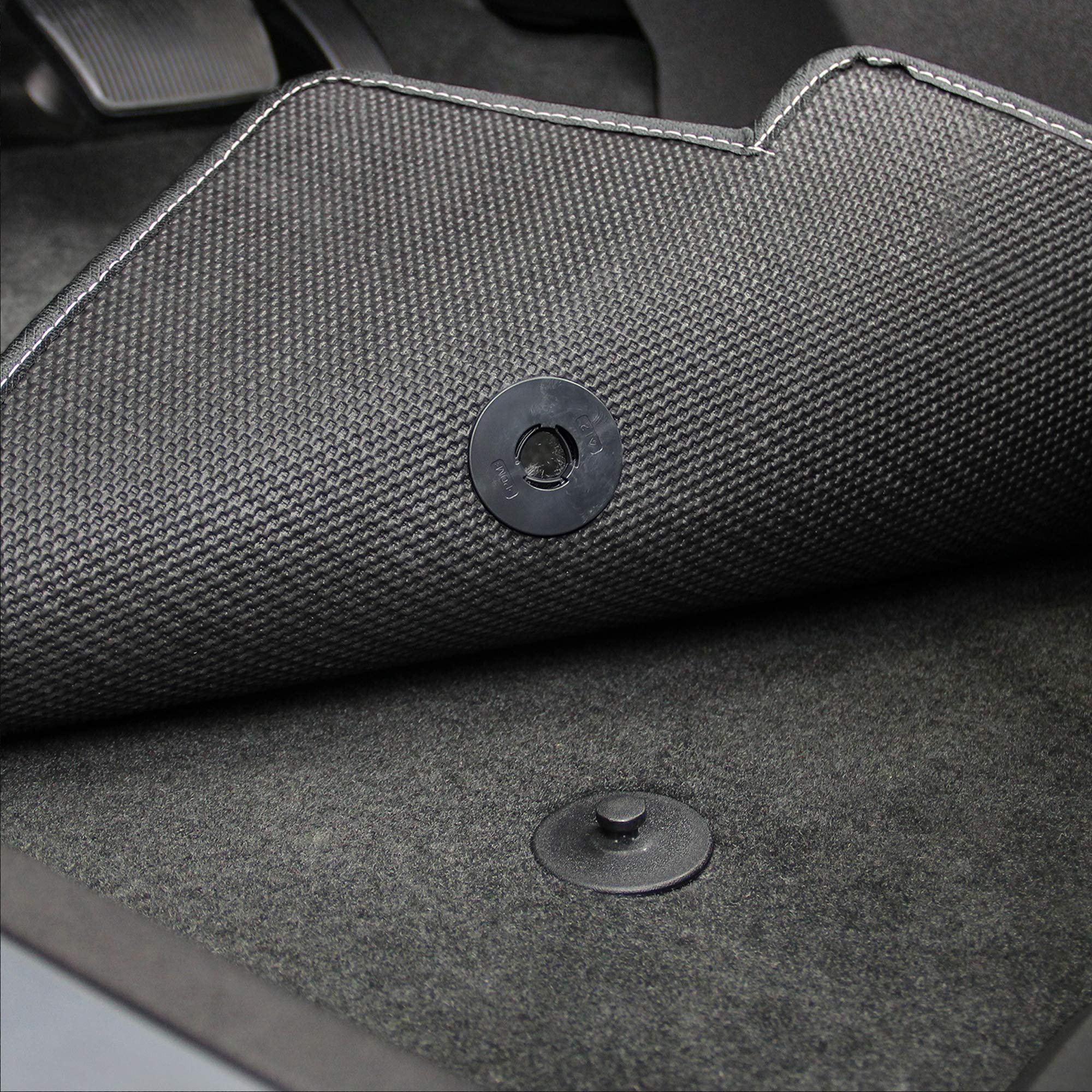 Premium Custom-Fit Carpet Floor Mats for Cadillac ATS Coupe/Sedan (2013-2016) - Charcoal 4-Piece Set (Front & Rear) | All-Weather Protection & Luxury Interior Upgrade