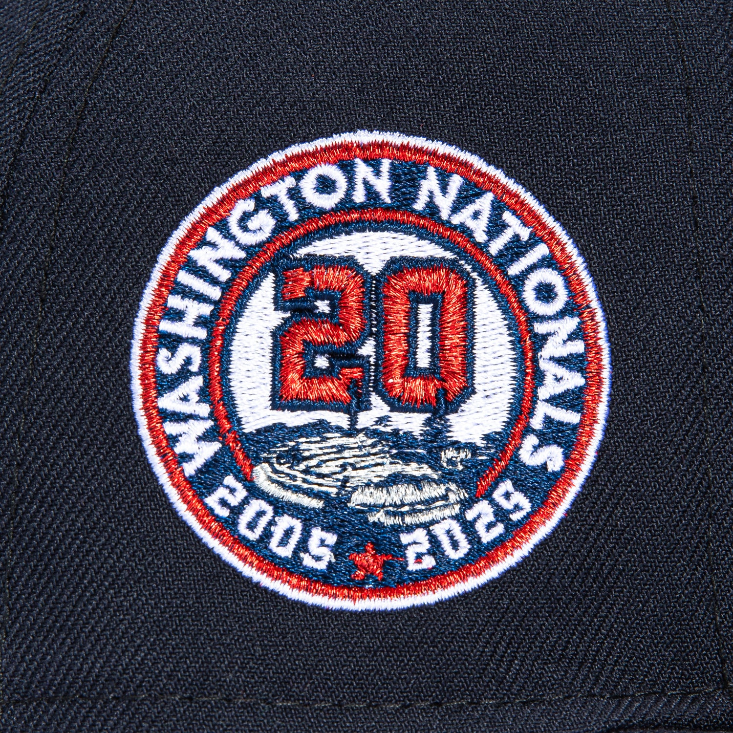 New Era 59Fifty Washington Nationals 20th Anniversary Patch Snapback Hat - Navy Blue Baseball Cap for Men & Women - Perfect for Games, Collecting & Everyday Wear