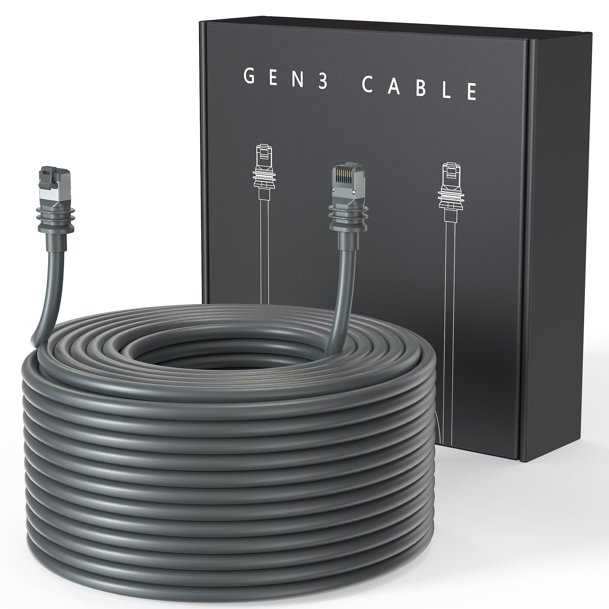 LUCMO Starlink Gen 3 Replacement Ethernet Cable 30FT/9.5M - Waterproof Outdoor Extension Cord for Home Internet Setup - High-Speed Network Cable for Gaming, Streaming & Remote Work - Perfect for Backyard, Garage, Home Office & Outdoor Events