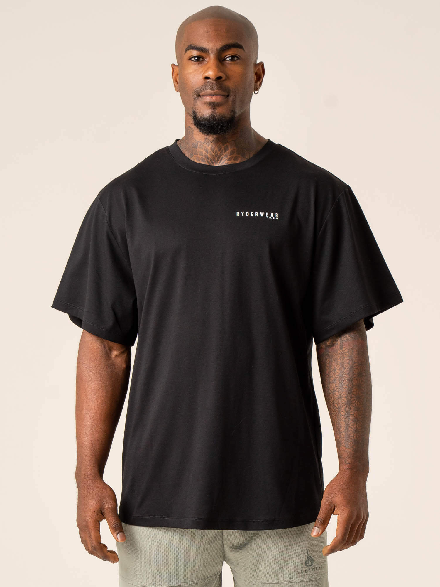 Premium Oversized T-Shirt for Men - Soft Cotton Relaxed Fit Black Tee - Perfect for Casual Wear, Street Style & Lounge Comfort