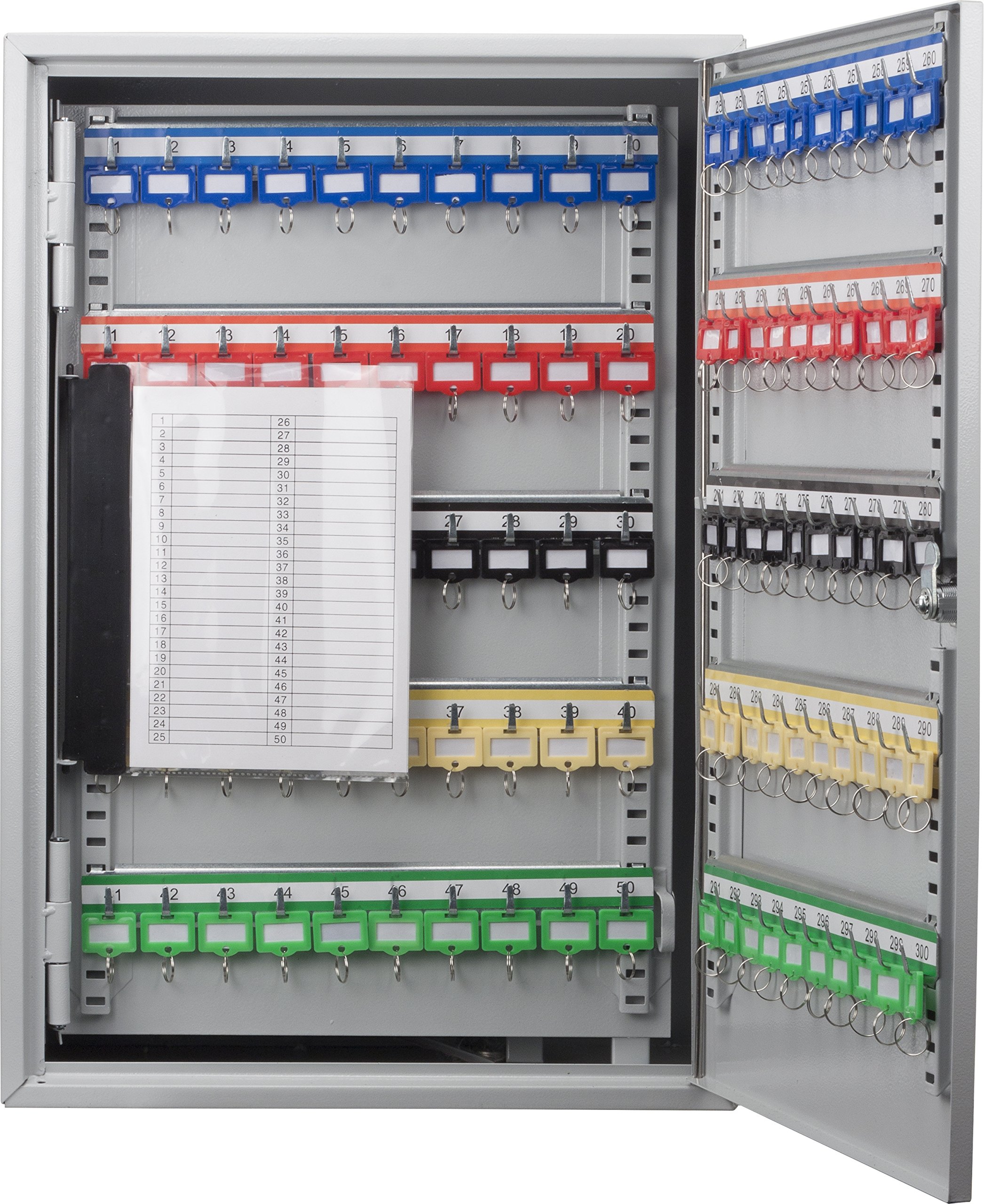 BARSKA 300-Key Large Key Storage Cabinet with Secure Key Lock - Ideal for Home, Office, and Commercial Key Organization