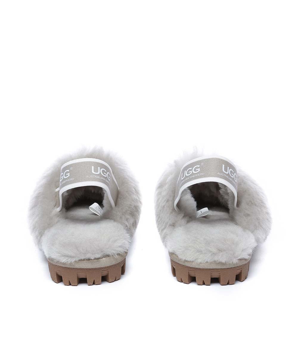 Women's UGG Banded Scuff Slippers - Cozy Indoor/Outdoor House Shoes for Winter Comfort - Perfect for Lounging at Home, Running Errands & Travel