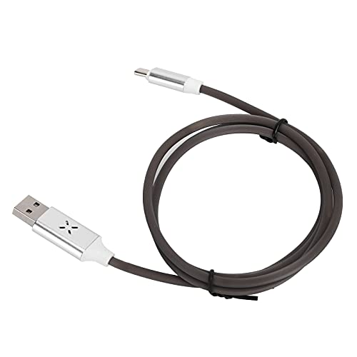 Fast Charging USB to Type C Cable - 2.4A LED Power Cord with Voice Control & Flowing Light | Compatible with Android Smartphones, Tablets & More | Perfect for Home, Office & Travel Charging