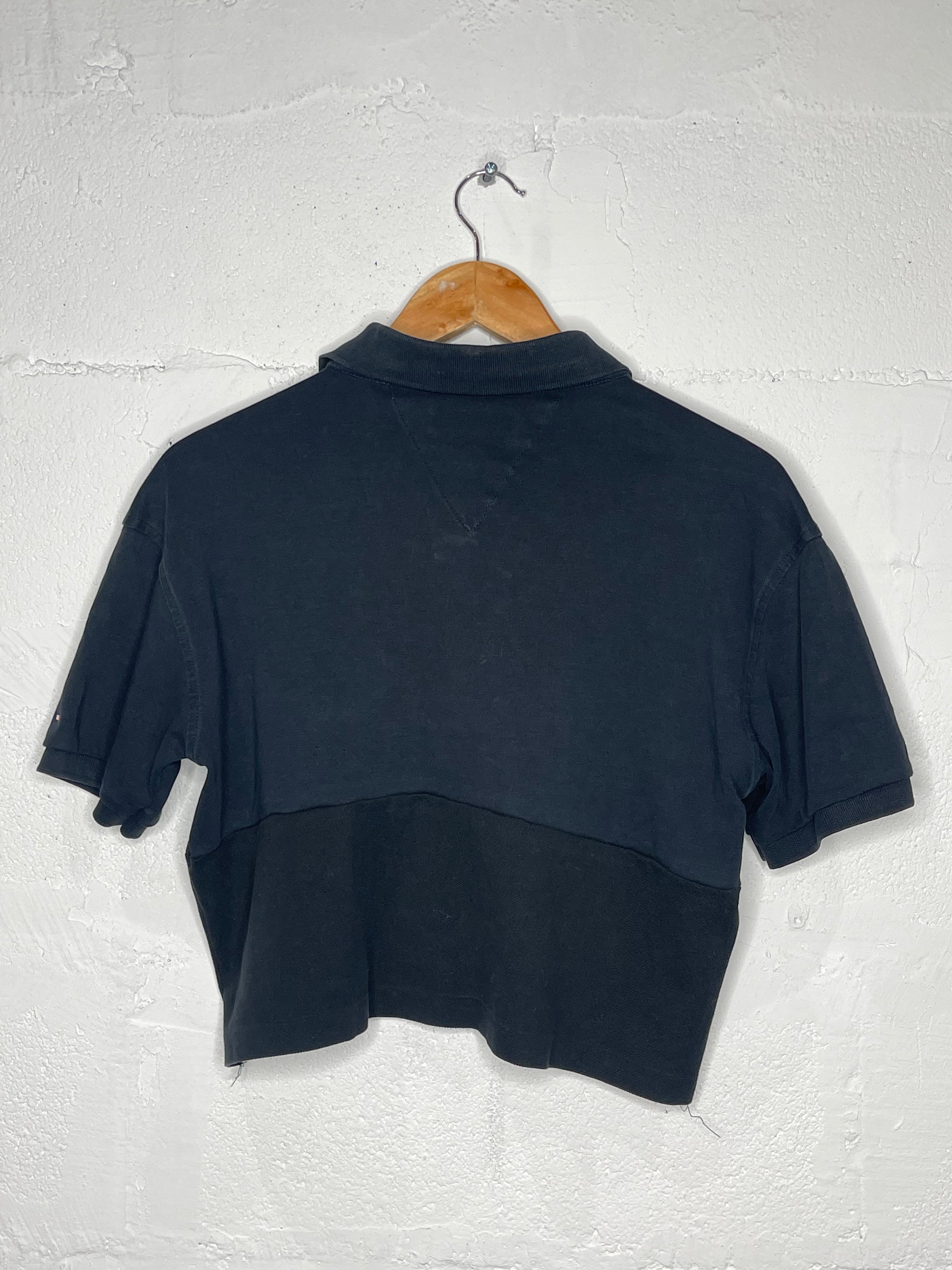 Tommy Hilfiger Women's Polo Crop Top - Short Sleeve Casual Shirt for Summer, Golf, and Outdoor Activities