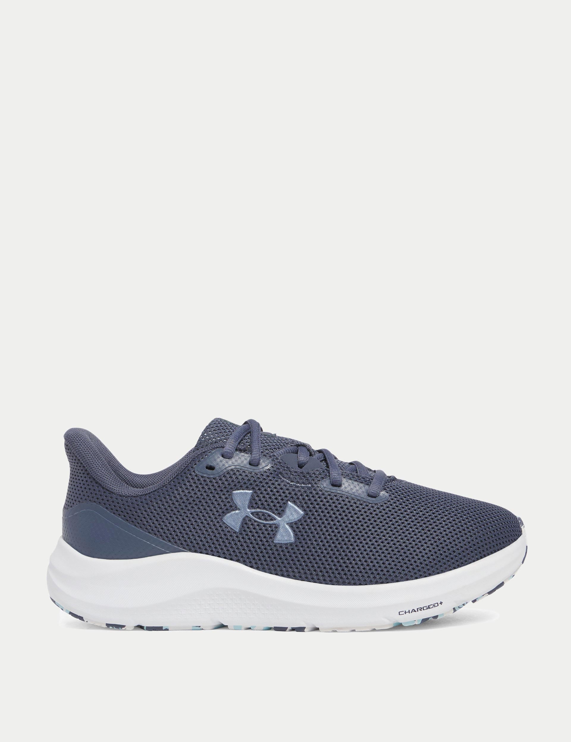 Pursuit 4 Running Shoes for Men & Women - Lightweight Breathable Athletic Sneakers with Cushioning Support | Downpour Gray/Metallic Gravel | Perfect for Jogging, Gym Workouts & Daily Walking